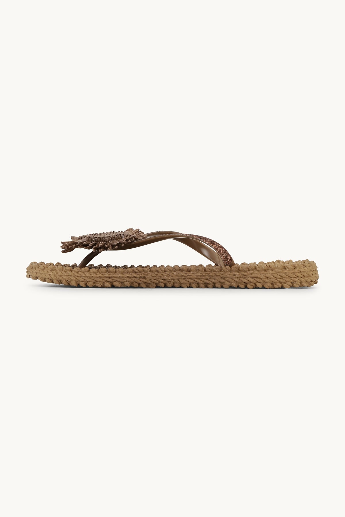 Flip Flops with Flower - Mocca