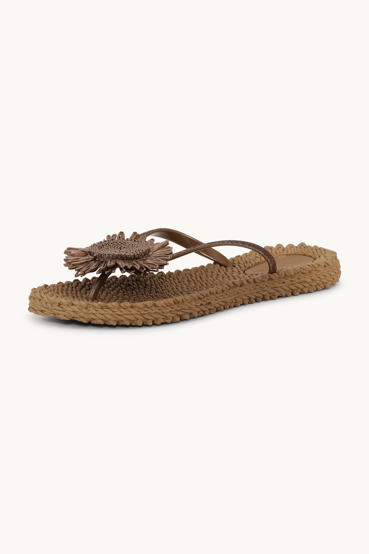 Flip Flops with Flower - Mocca