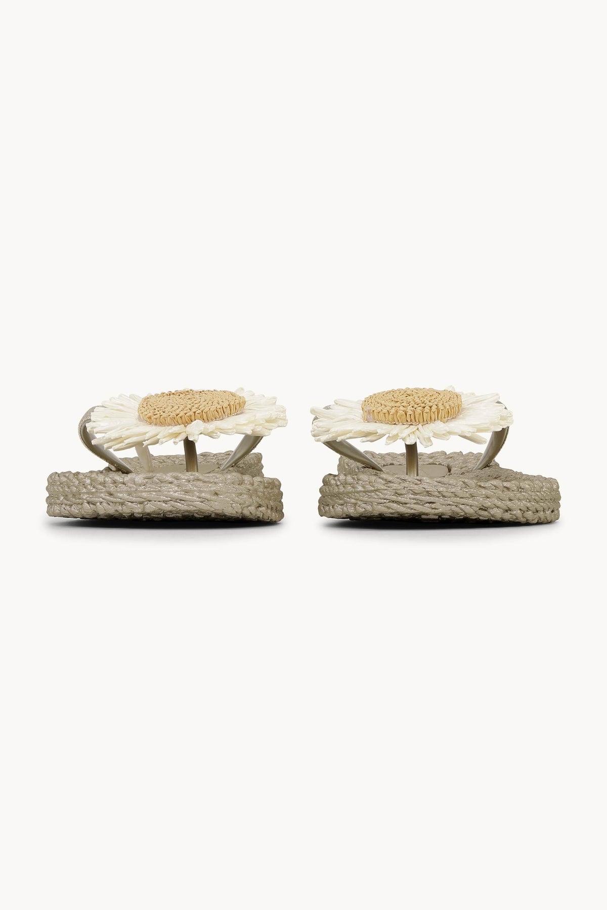 Flip Flops with Flower - Platin