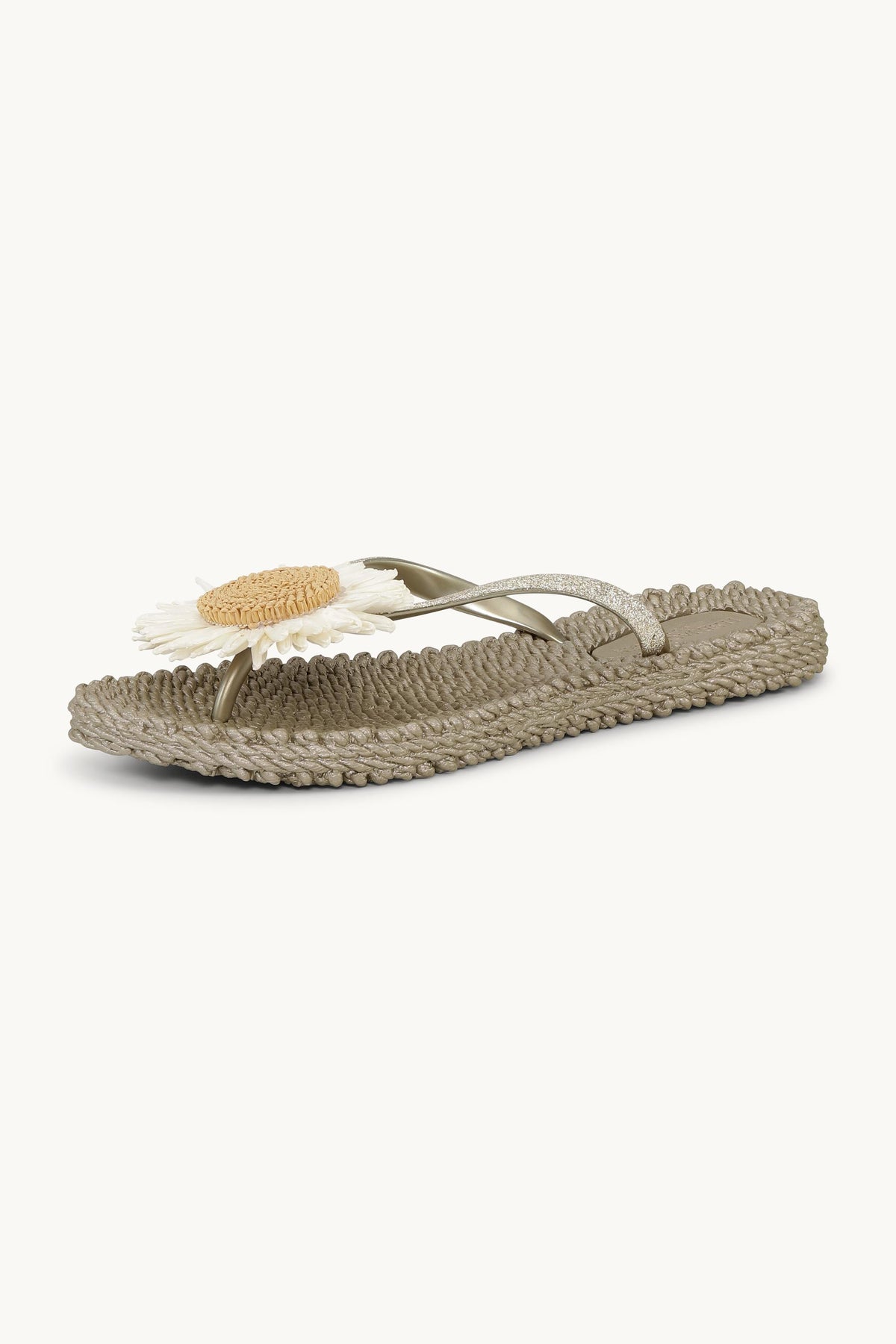 Flip Flops with Flower - Platin