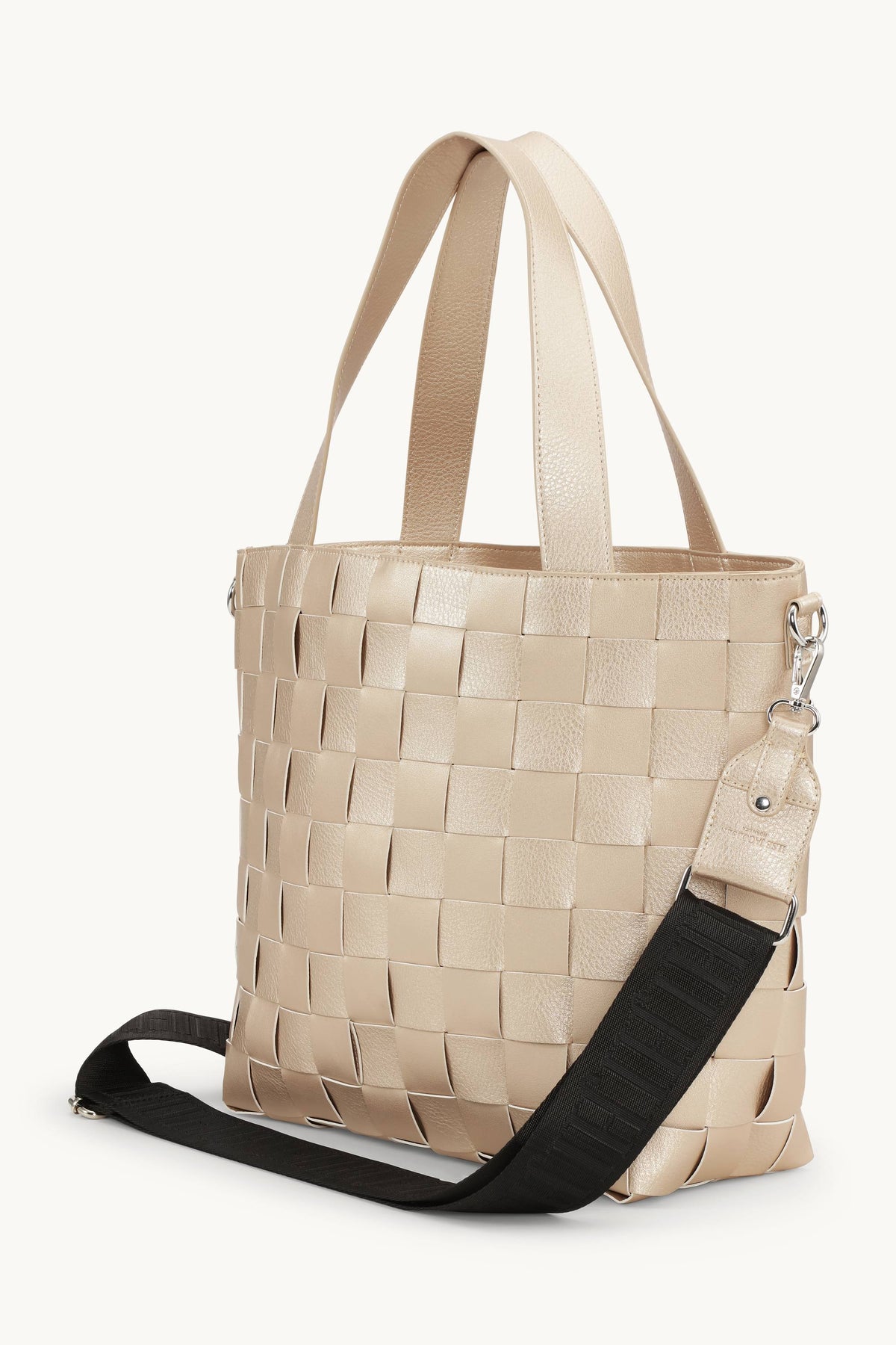 Braided Cross-Body Shopper - Platin