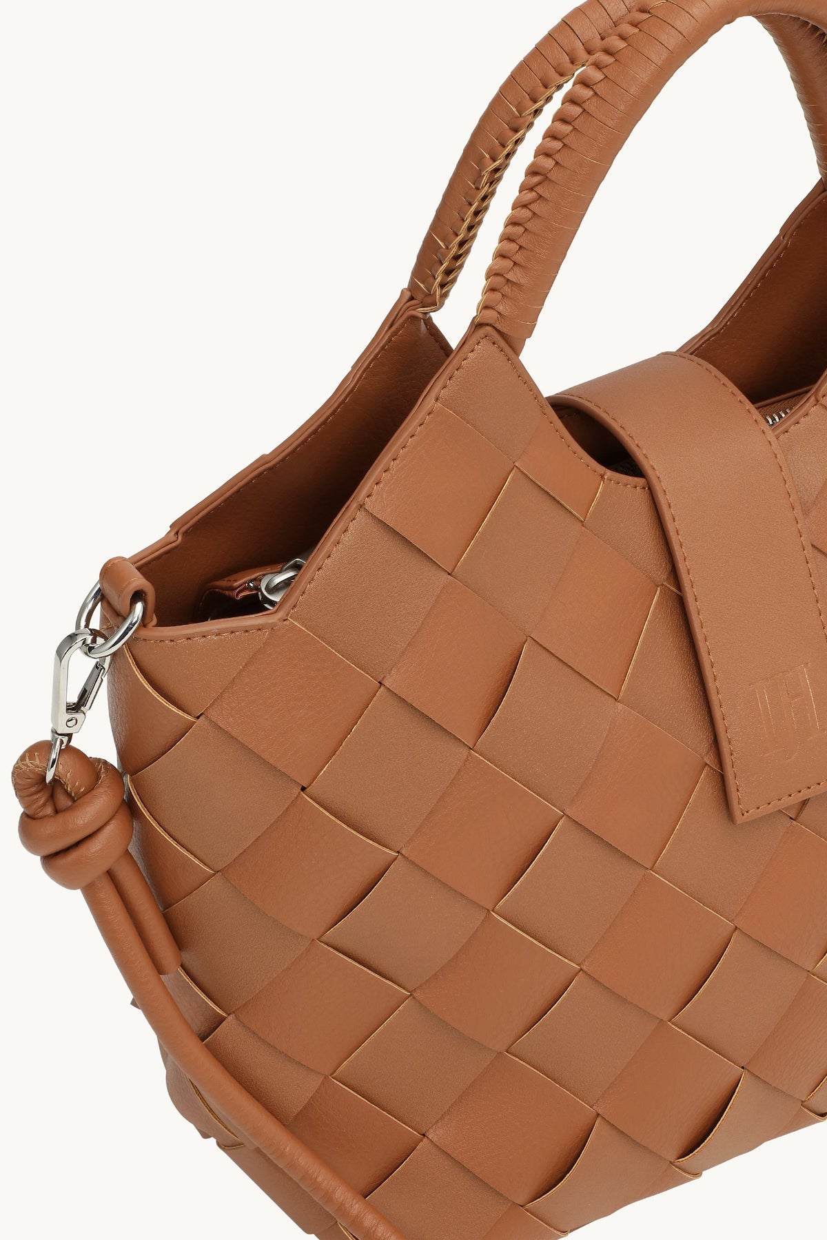 Braided Handbag - Cognac