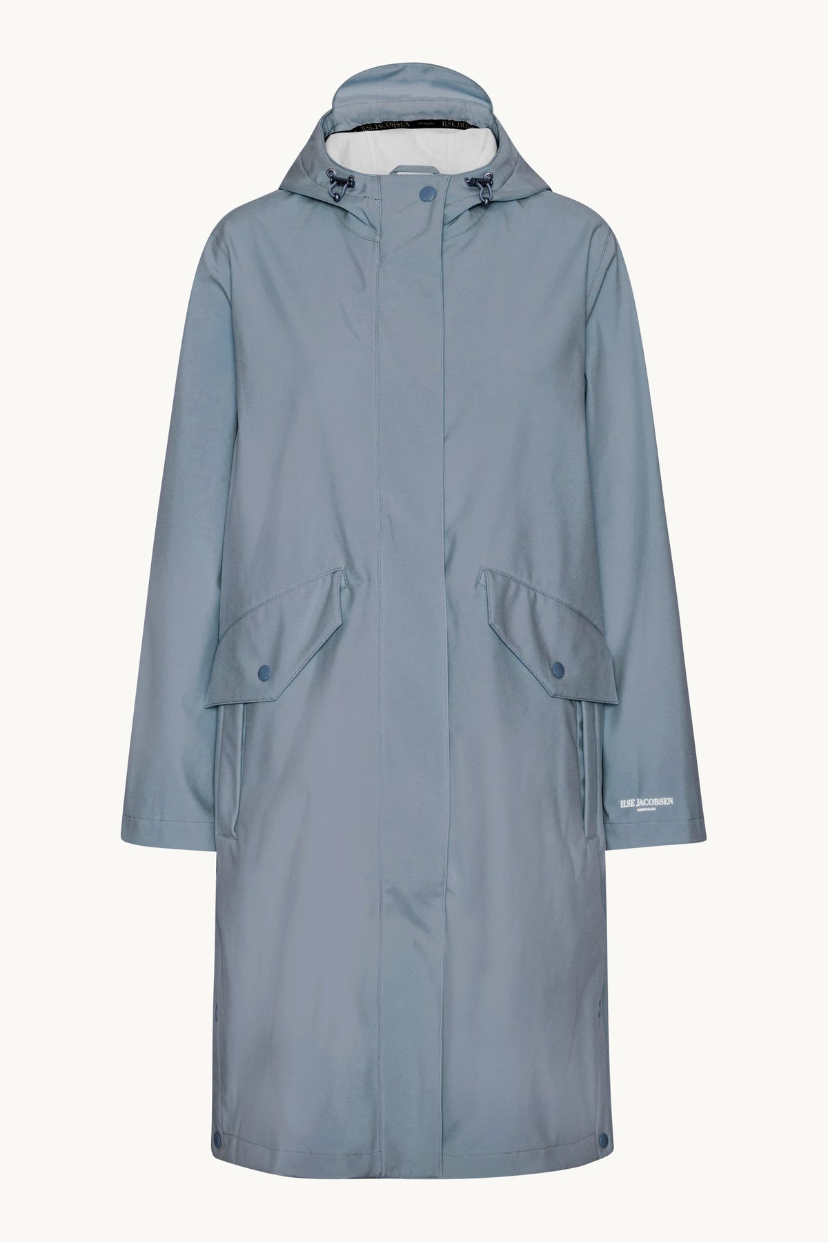 Long Softshell Raincoat - Grey Blue