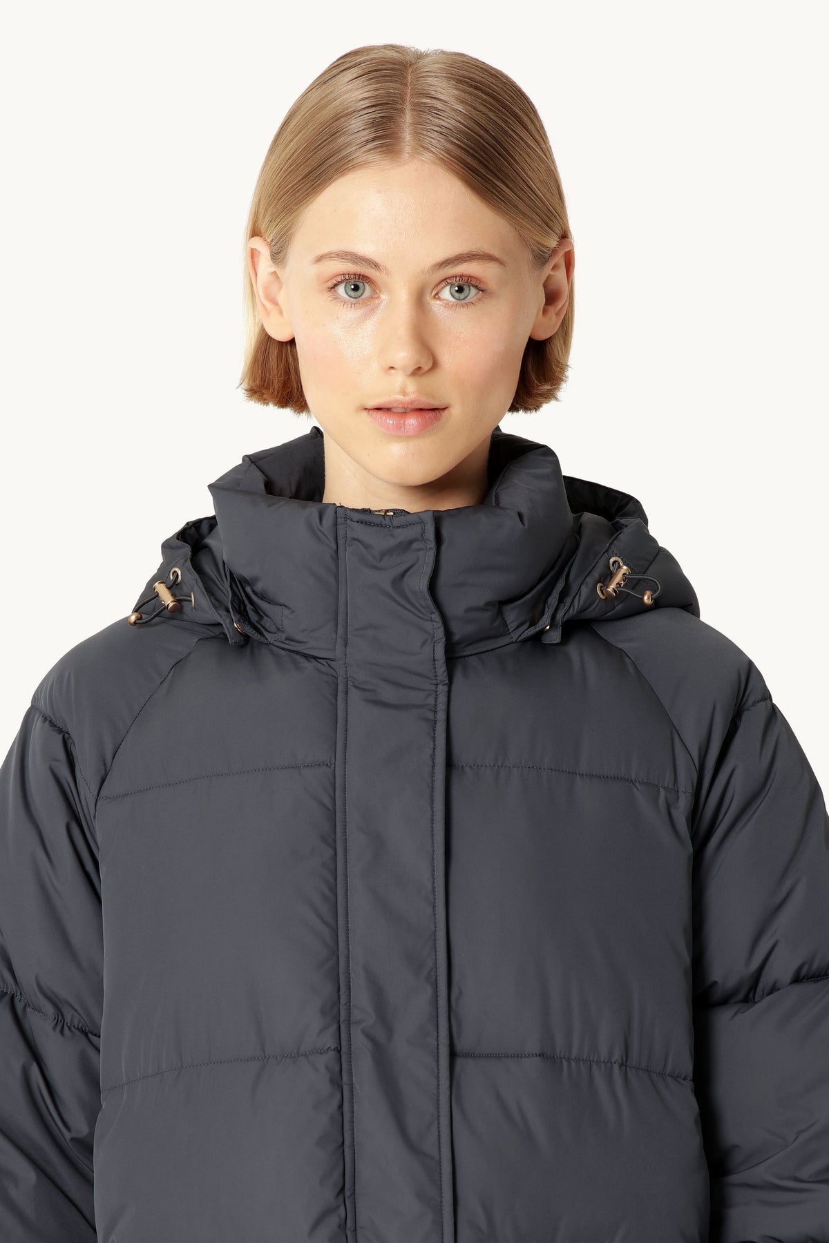 Oversized Padded Coat - Ombre Blue