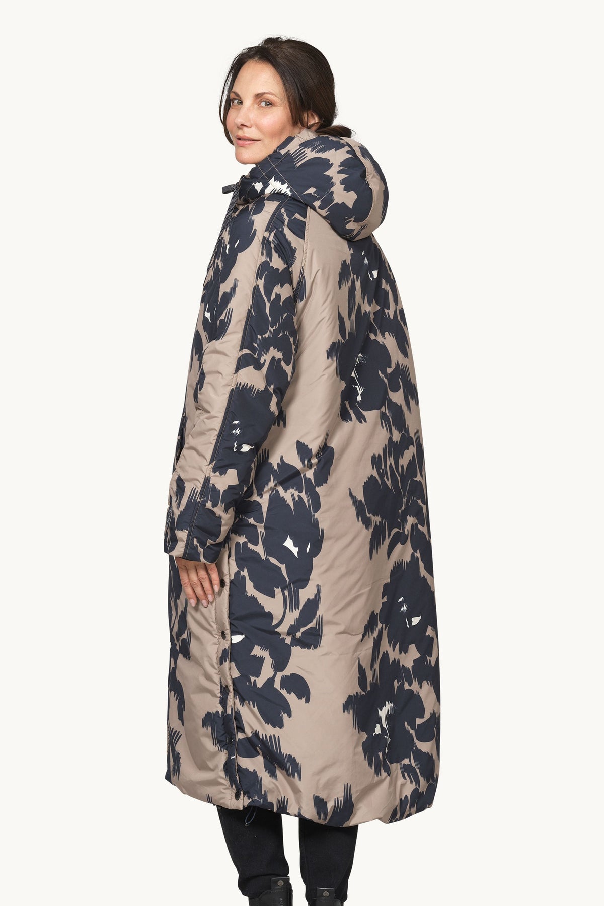 Long Padded Coat - Floral Decors