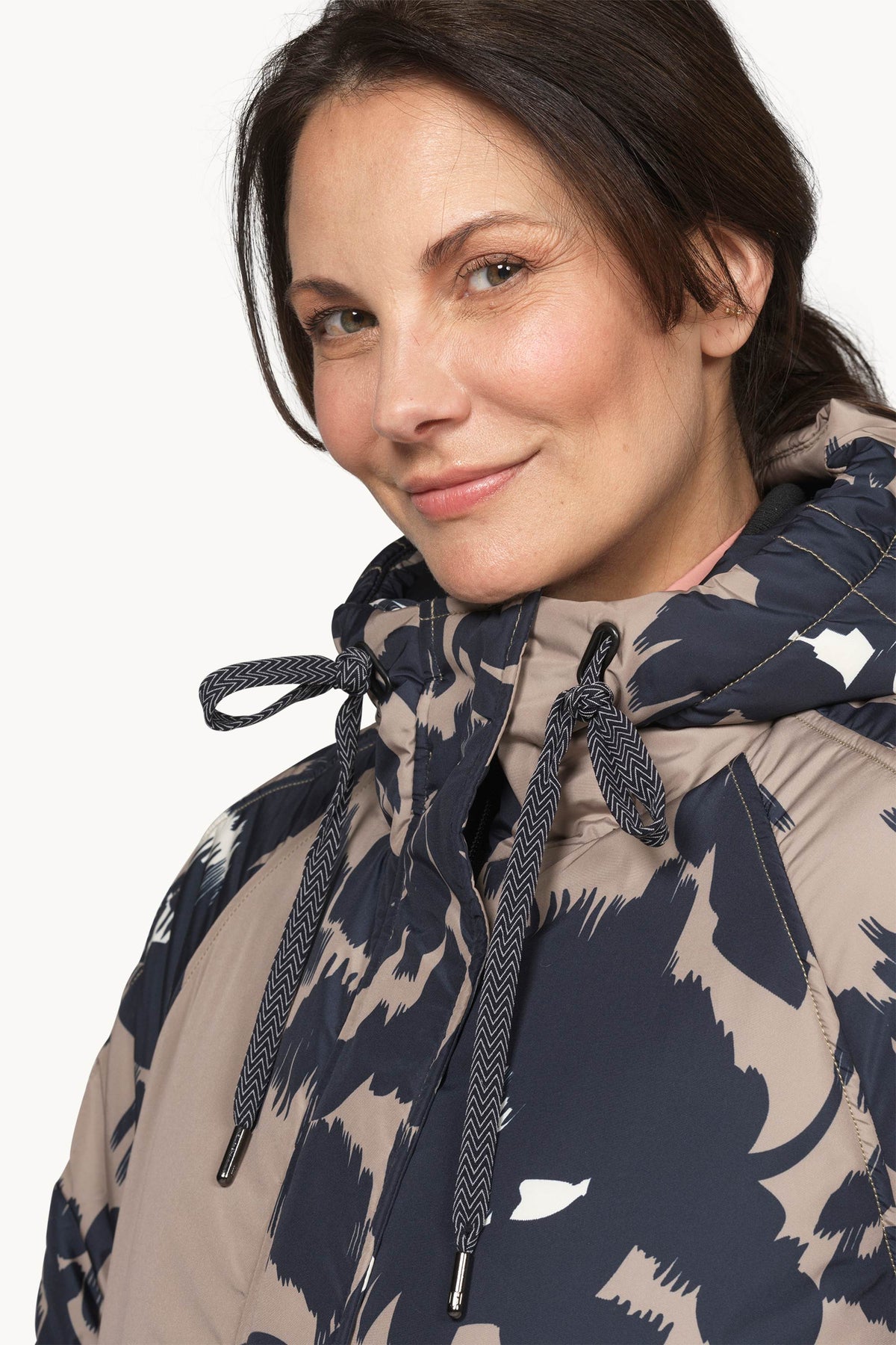 Long Padded Coat - Floral Decors