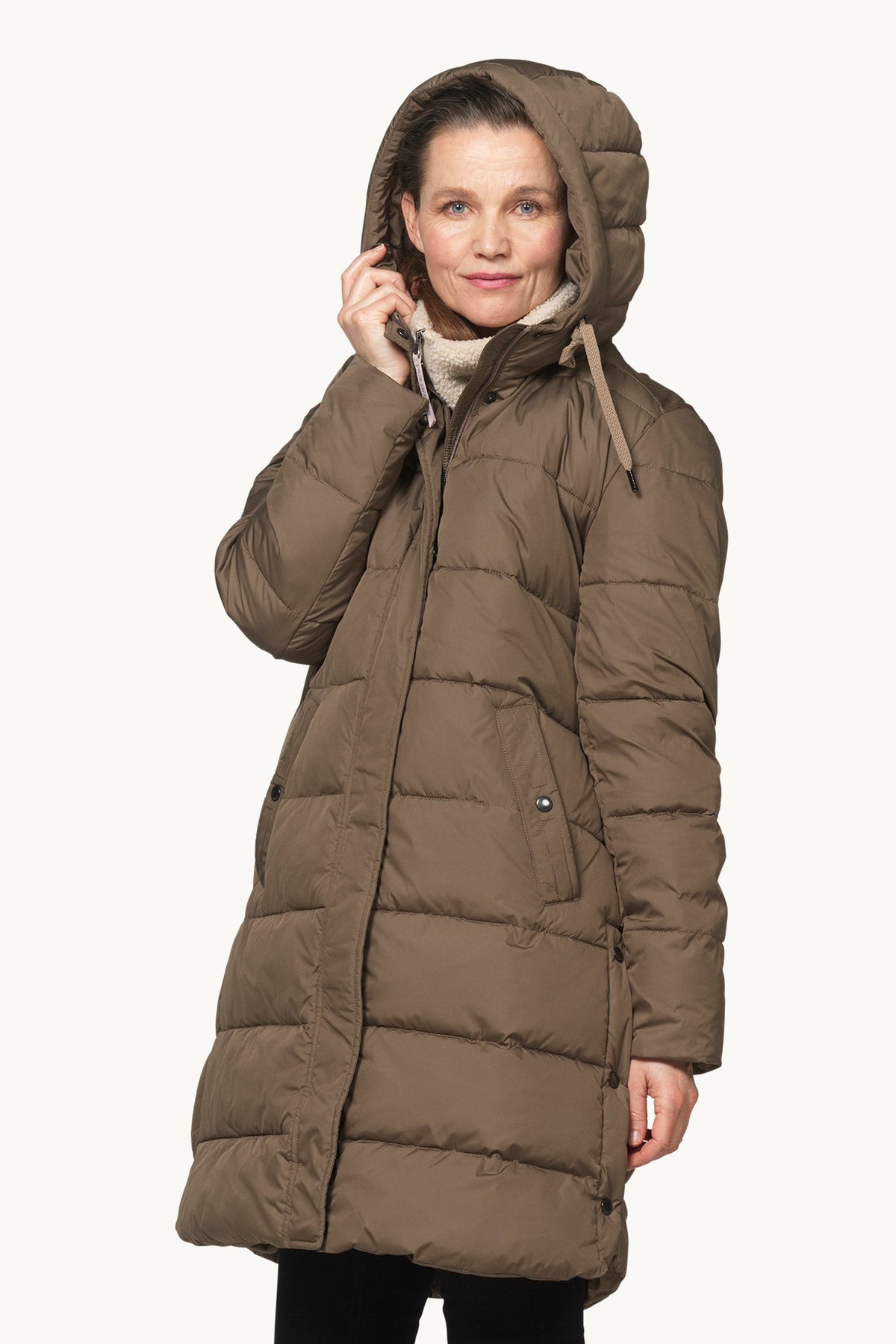 Padded Coat - Mud