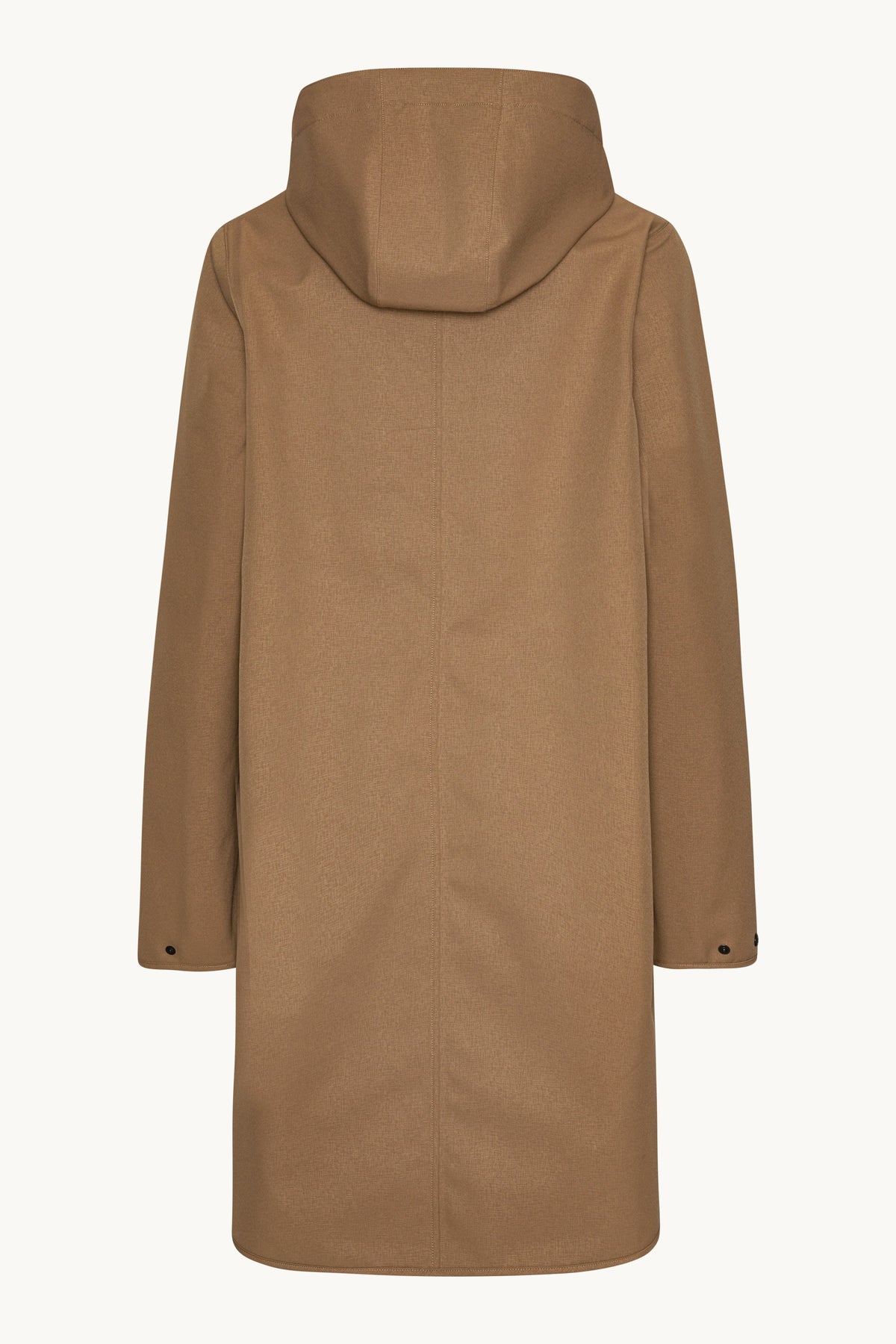 A-lined Softshell Raincoat with Hood - Mocca