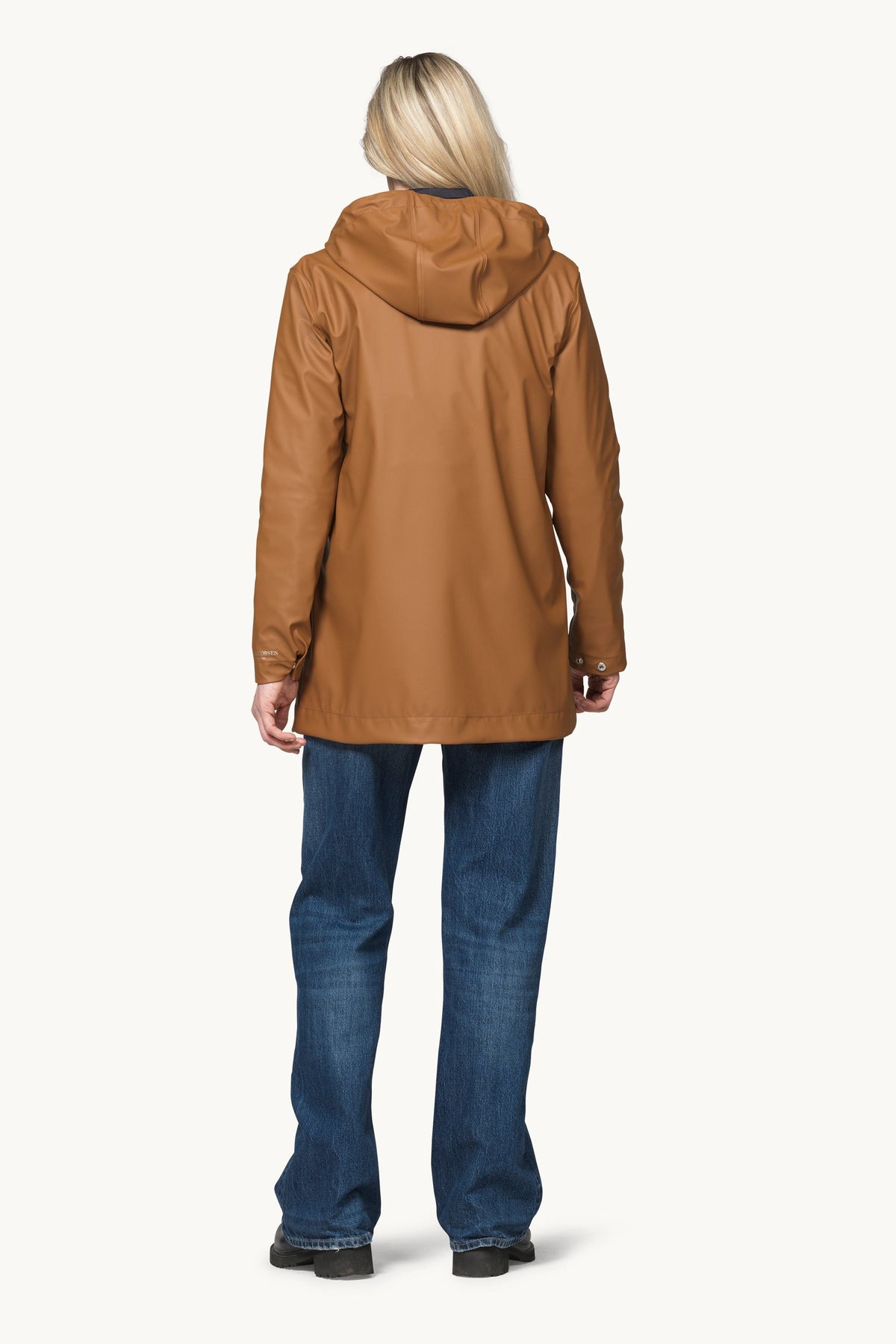 Short Raincoat with Hood - Toffee
