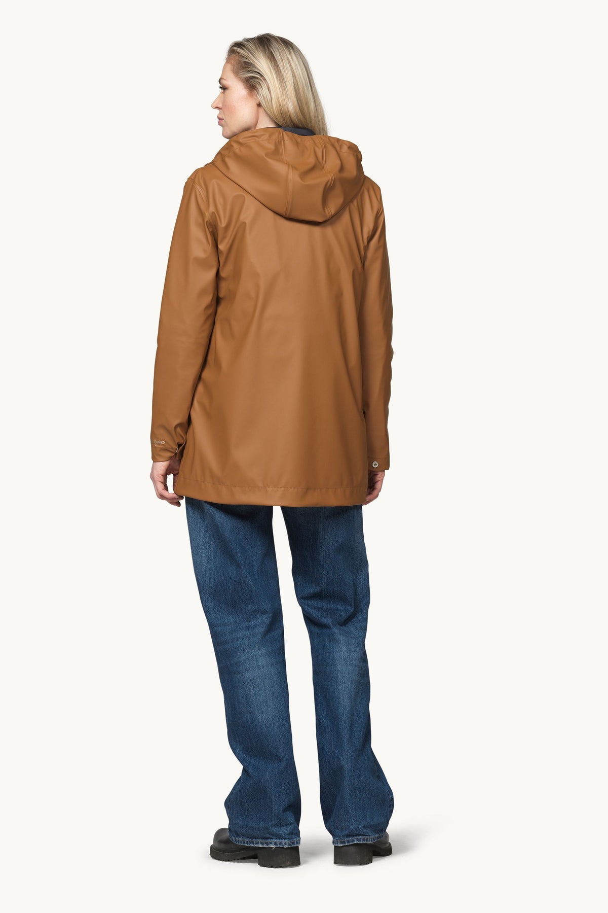 Short Raincoat with Hood - Toffee