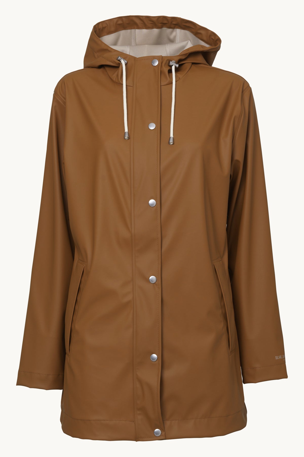 Short Raincoat with Hood - Toffee