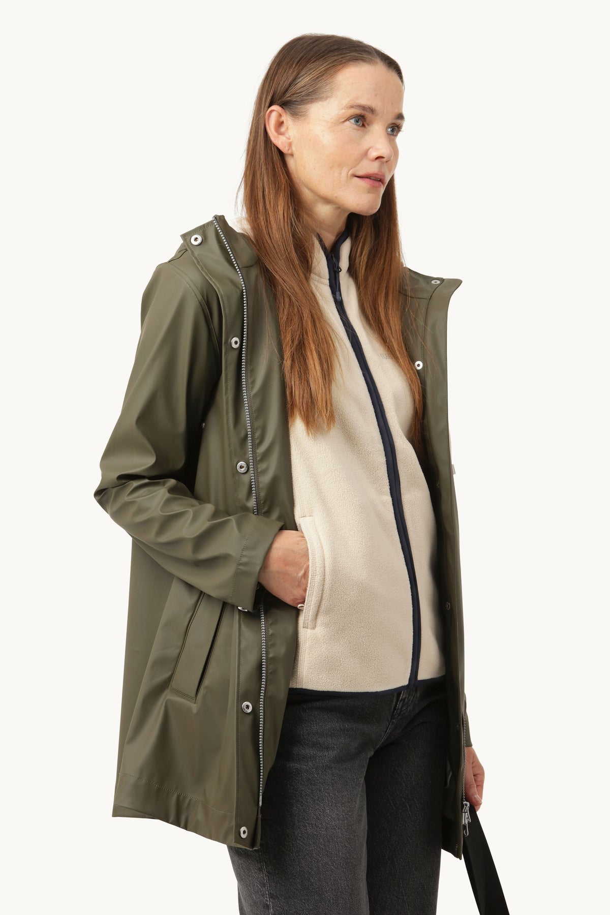 Short Rain Jacket - Army