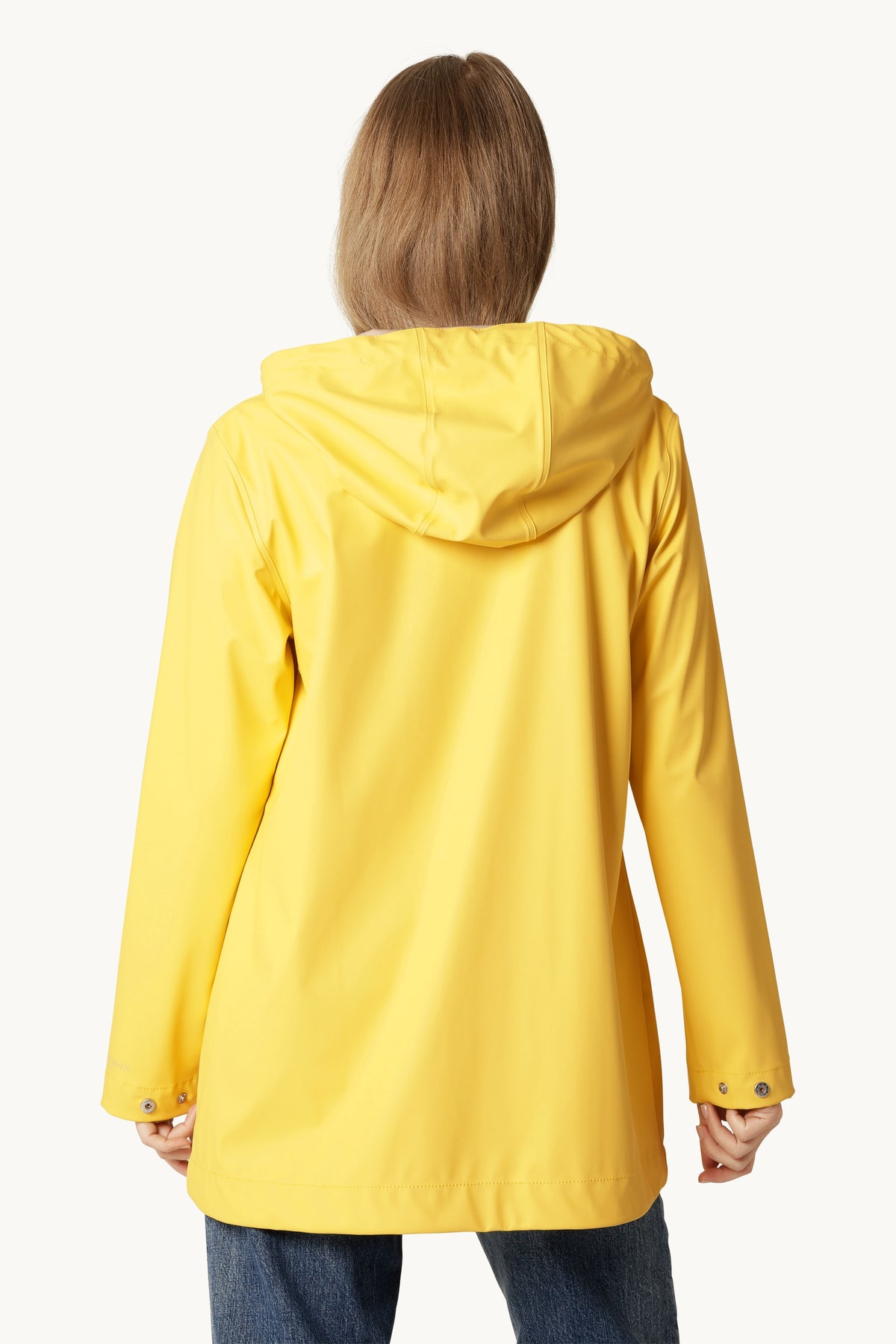Short Raincoat with Hood - Lemon Drop