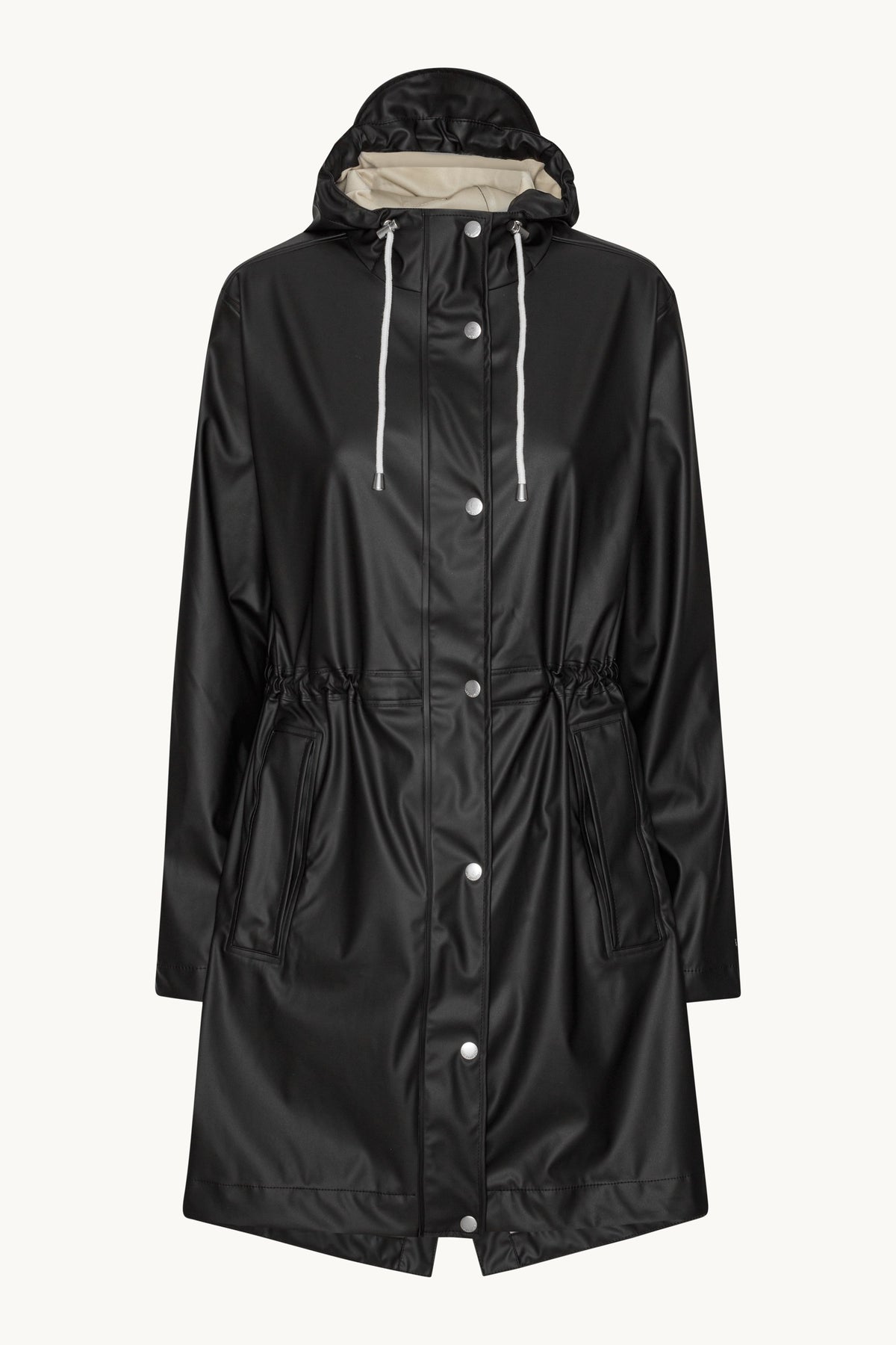 Long Parka Rain Jacket - Black Beauty
