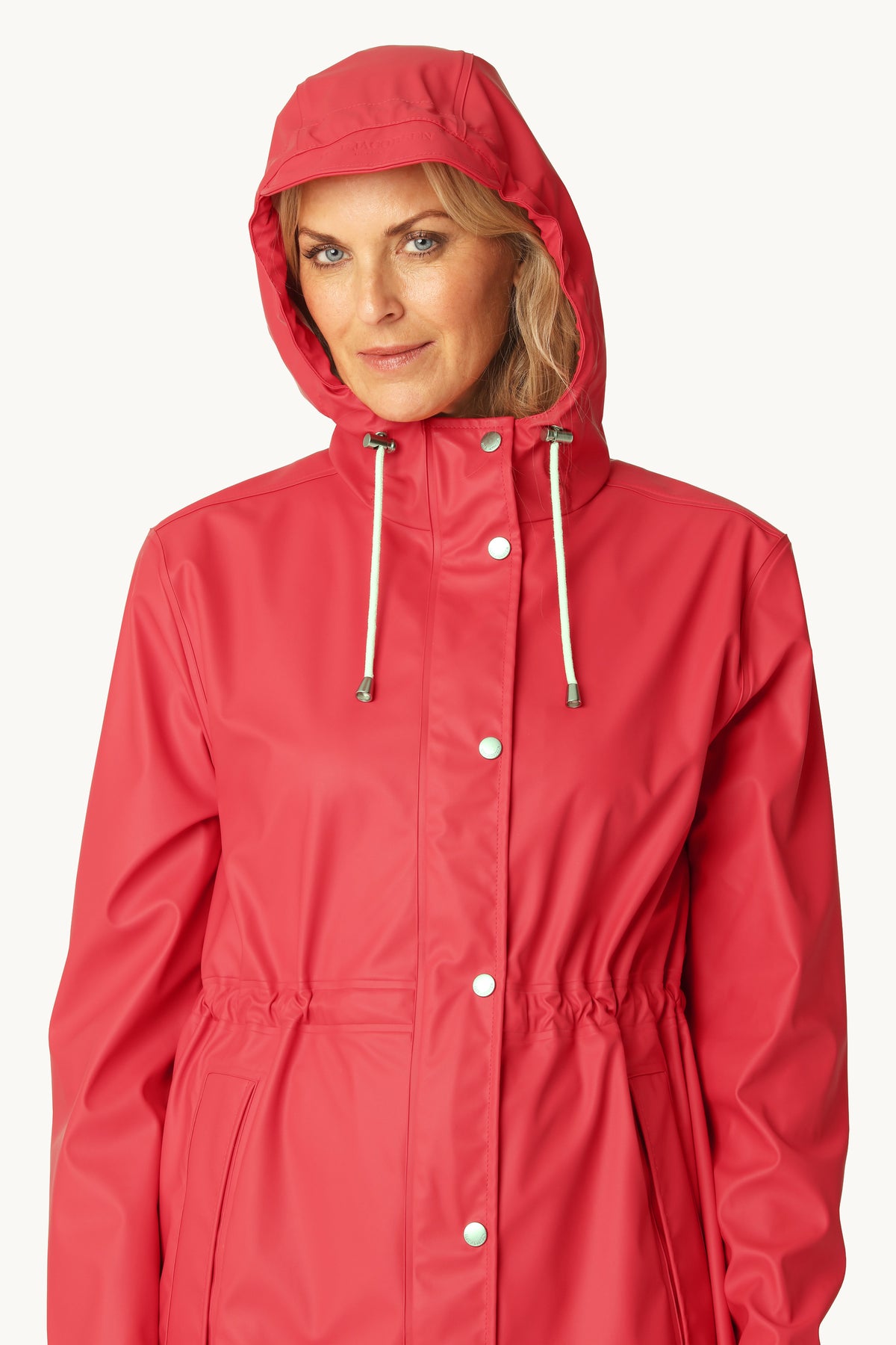 Long Parka Rain Jacket with Hood - Baked Apple