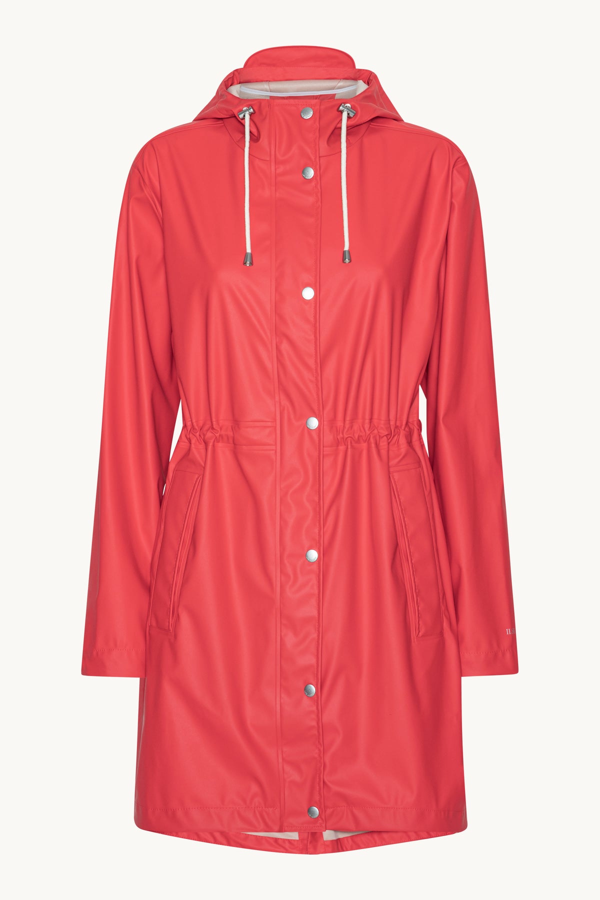 Long Parka Rain Jacket with Hood - Baked Apple