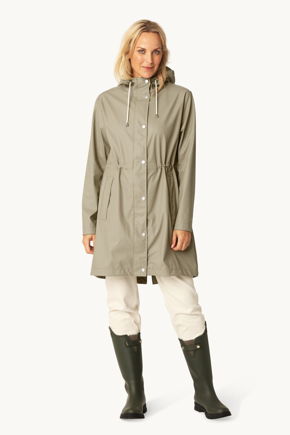 Long Parka Rain Jacket - Coriander
