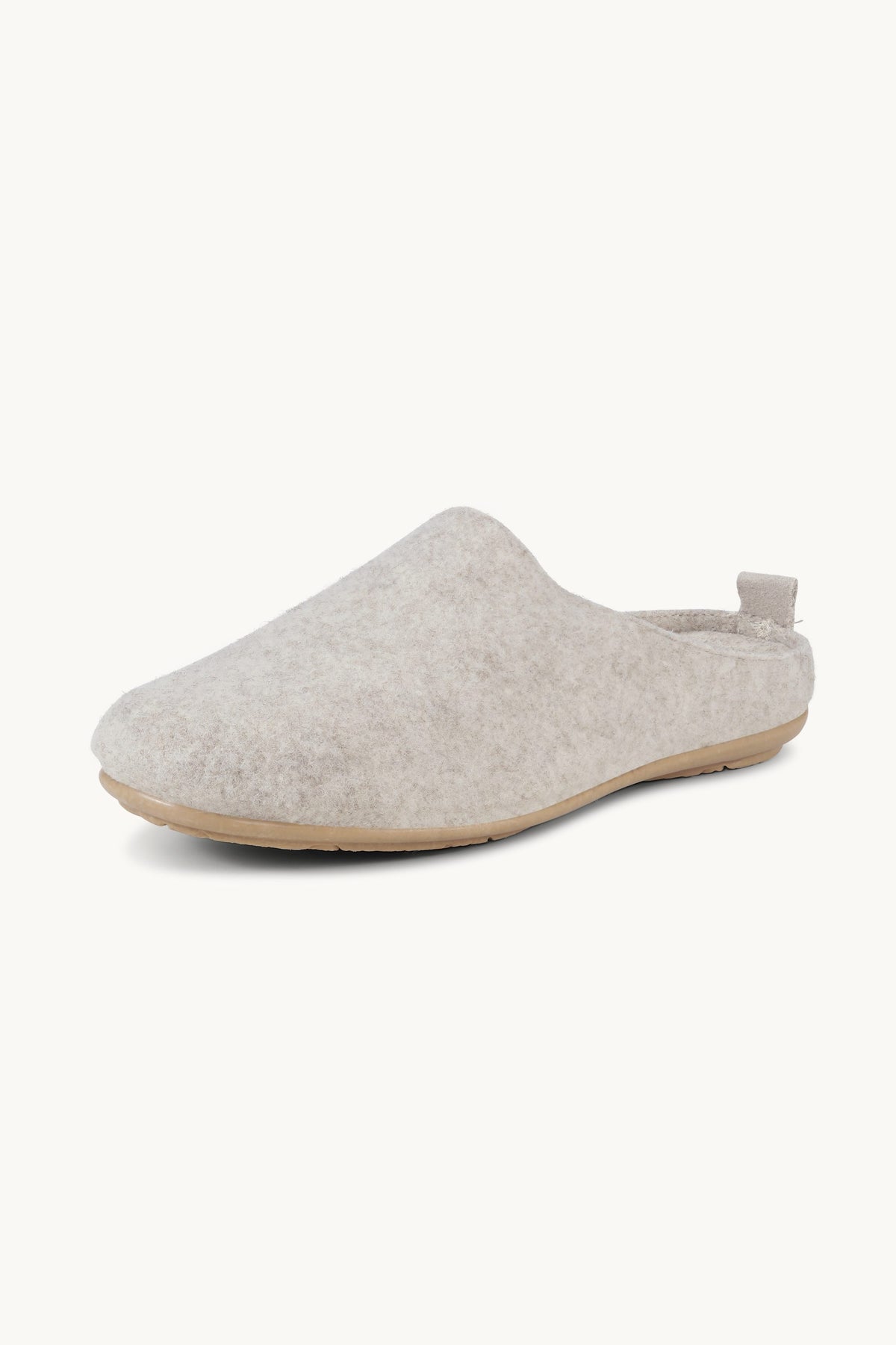 Woolen Slipper Mules - Milk Creme Wheat