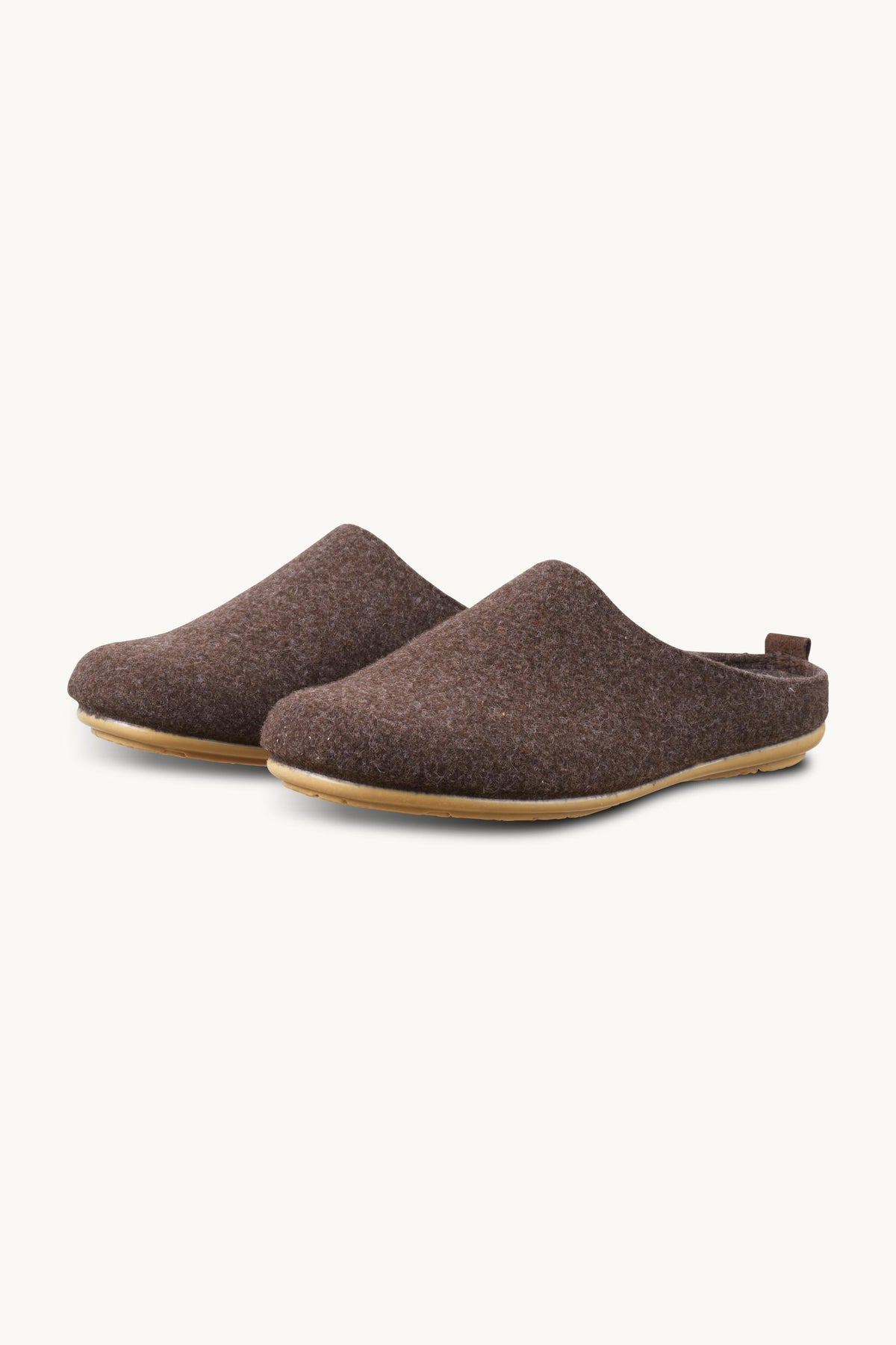 Woolen Slipper Mules - Brown Wheat
