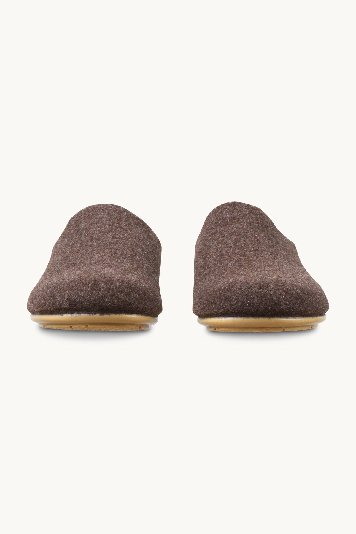 Woolen Slipper Mules - Brown Wheat