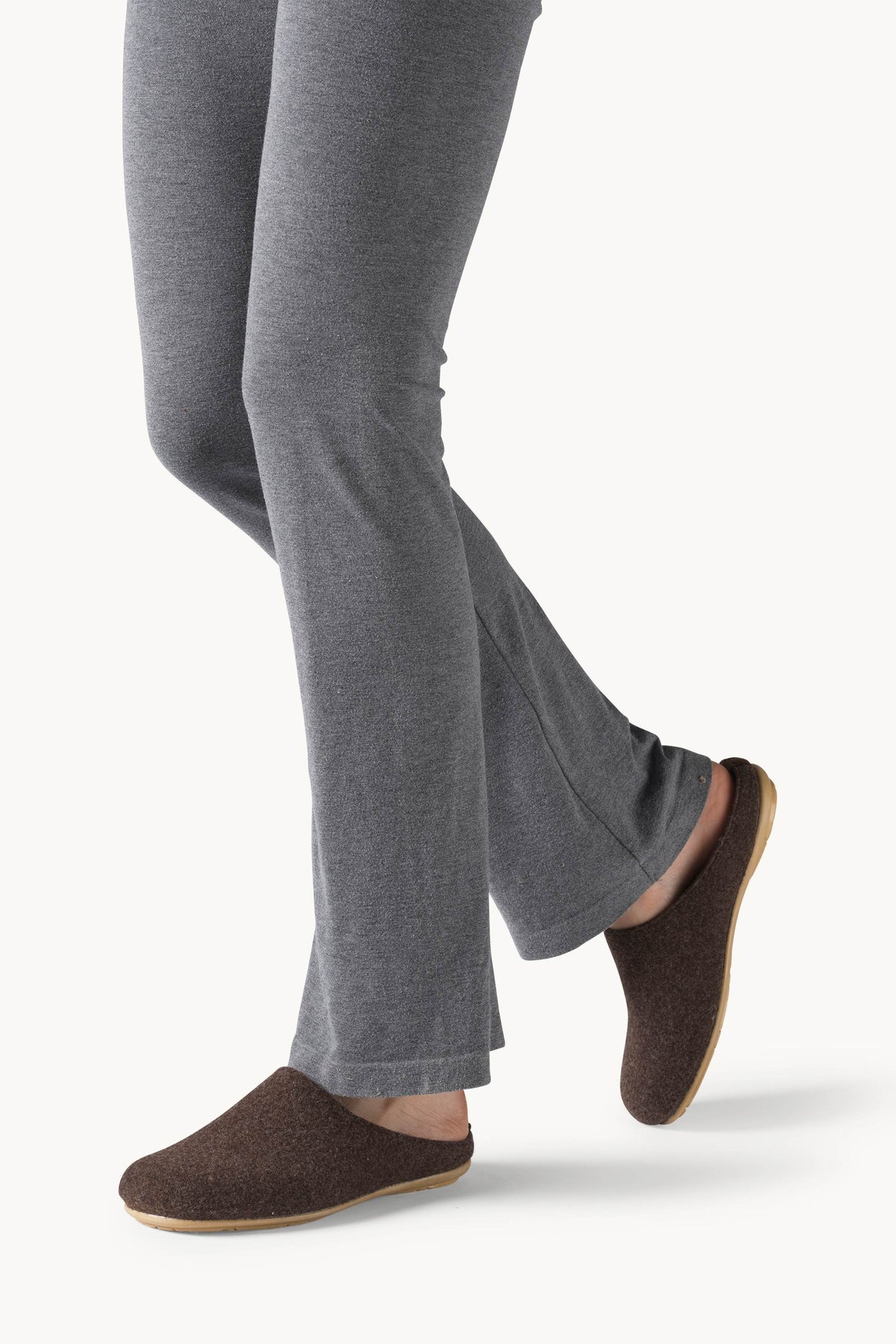 Woolen Slipper Mules - Brown Wheat