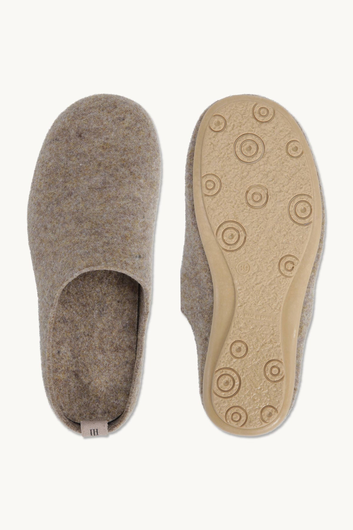 Woolen Slipper Mules - Wheat Wheat