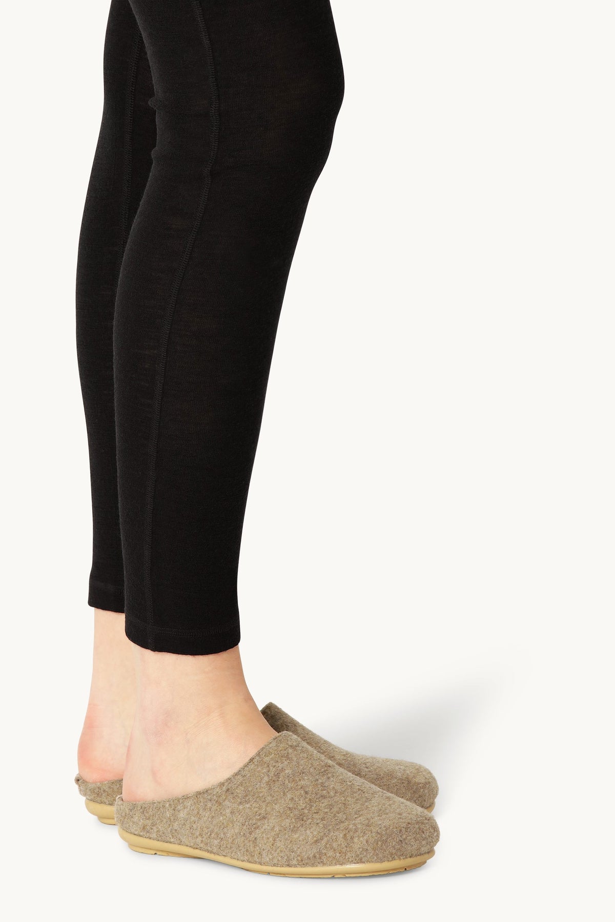 Woolen Slipper Mules - Wheat Wheat