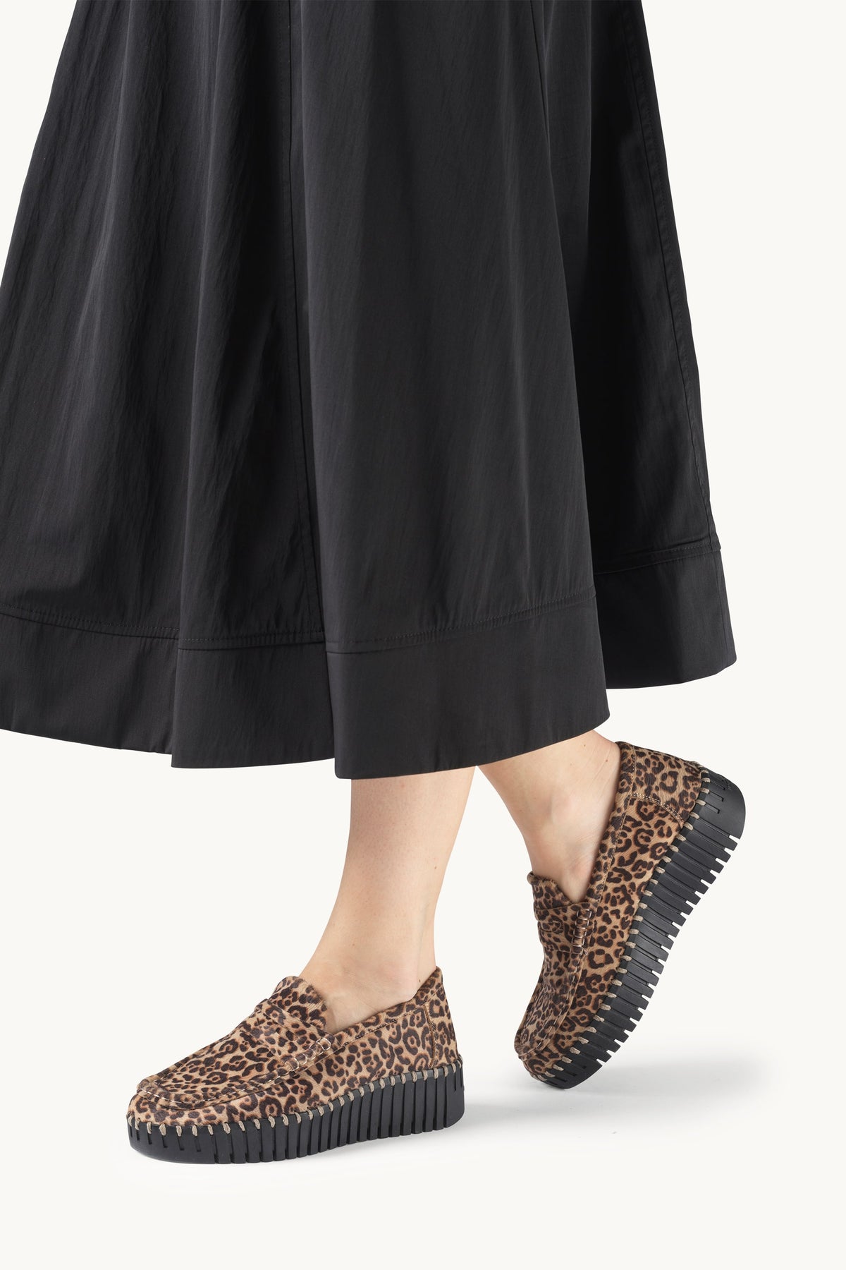 Tulip Leo Wedge Loafer - Animal Black