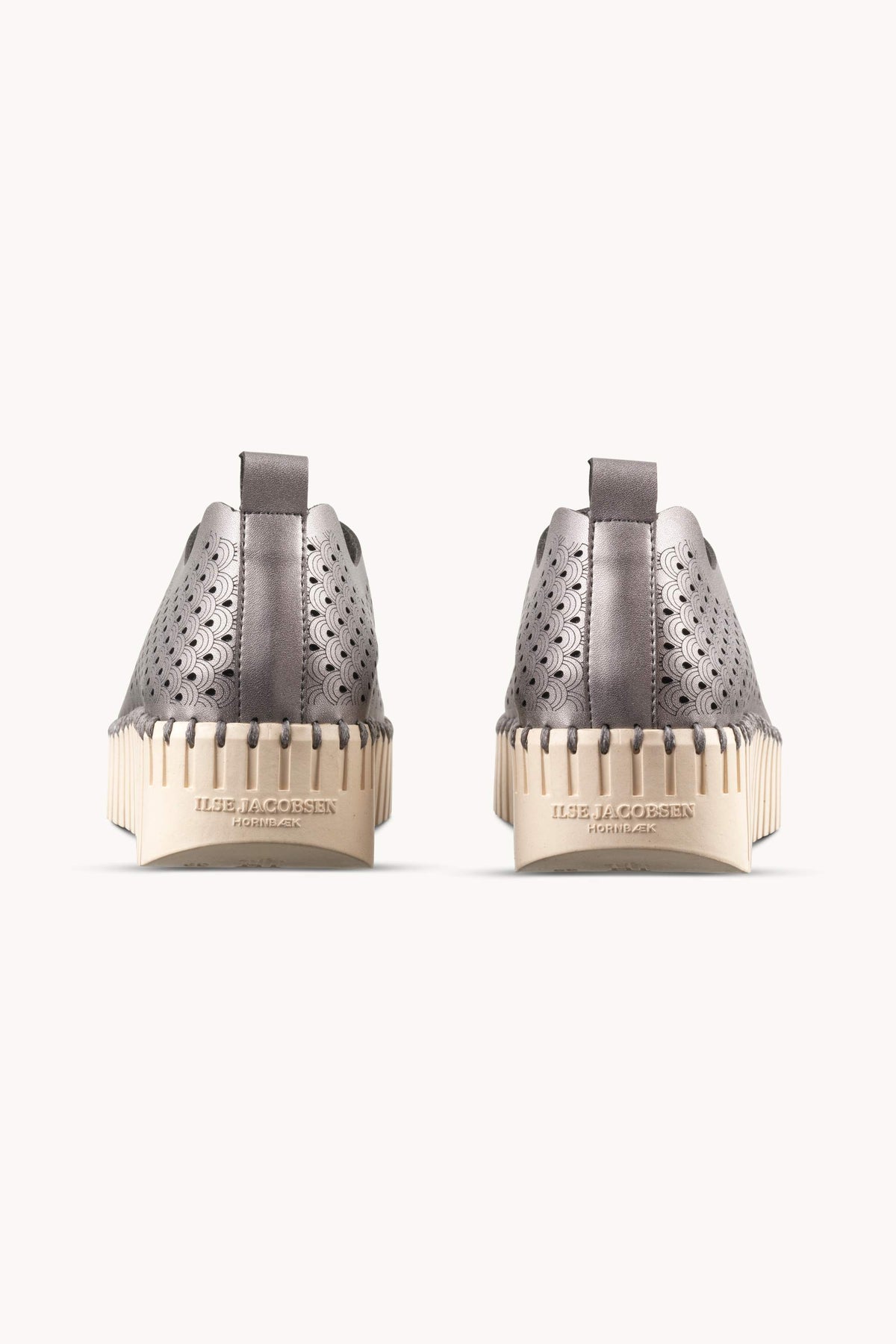 Tulip Slip-On Wedge - Gun Metal Pearled Ivory