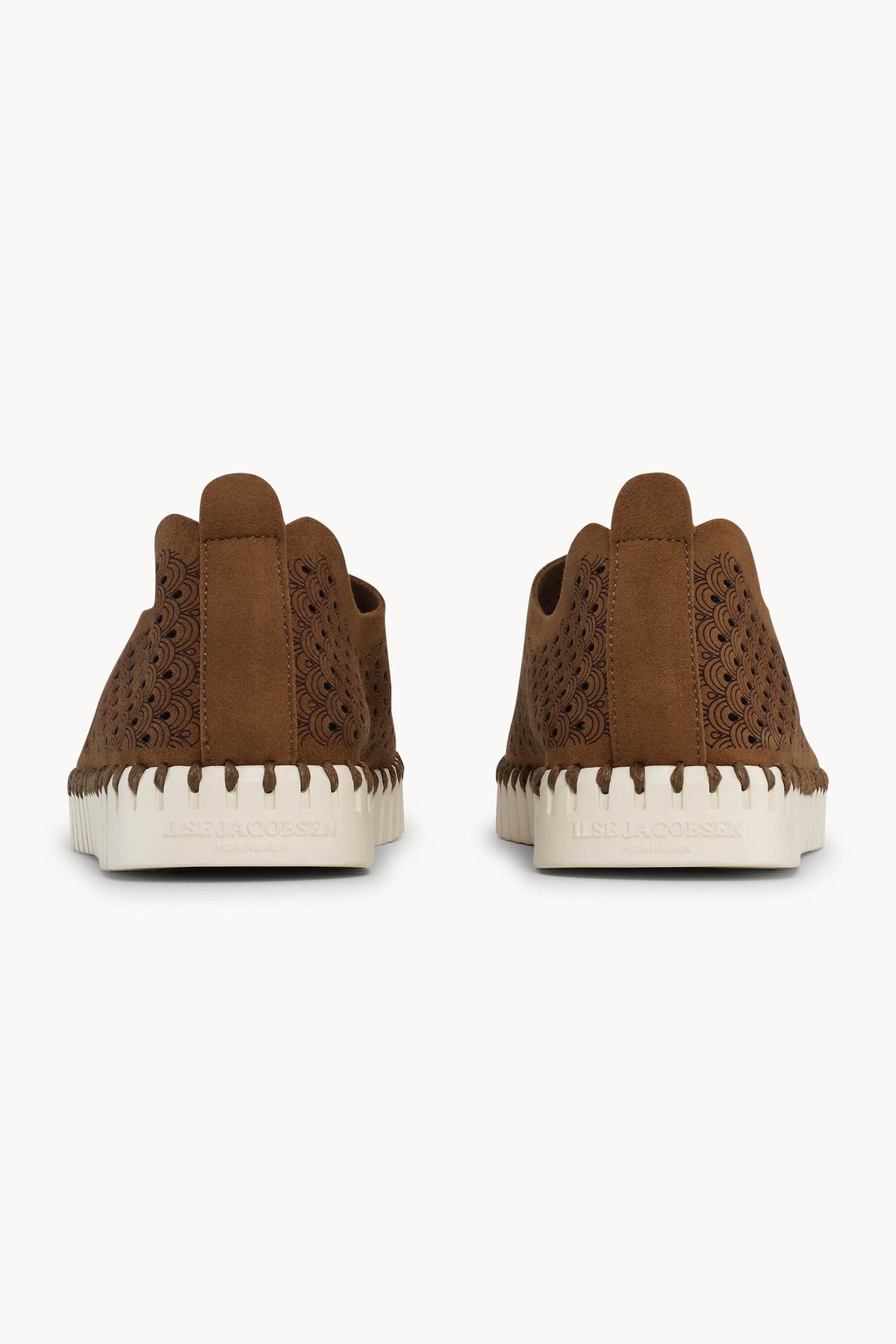 Laser-cut Slip-on Shoes on Flat Sole - Tannin