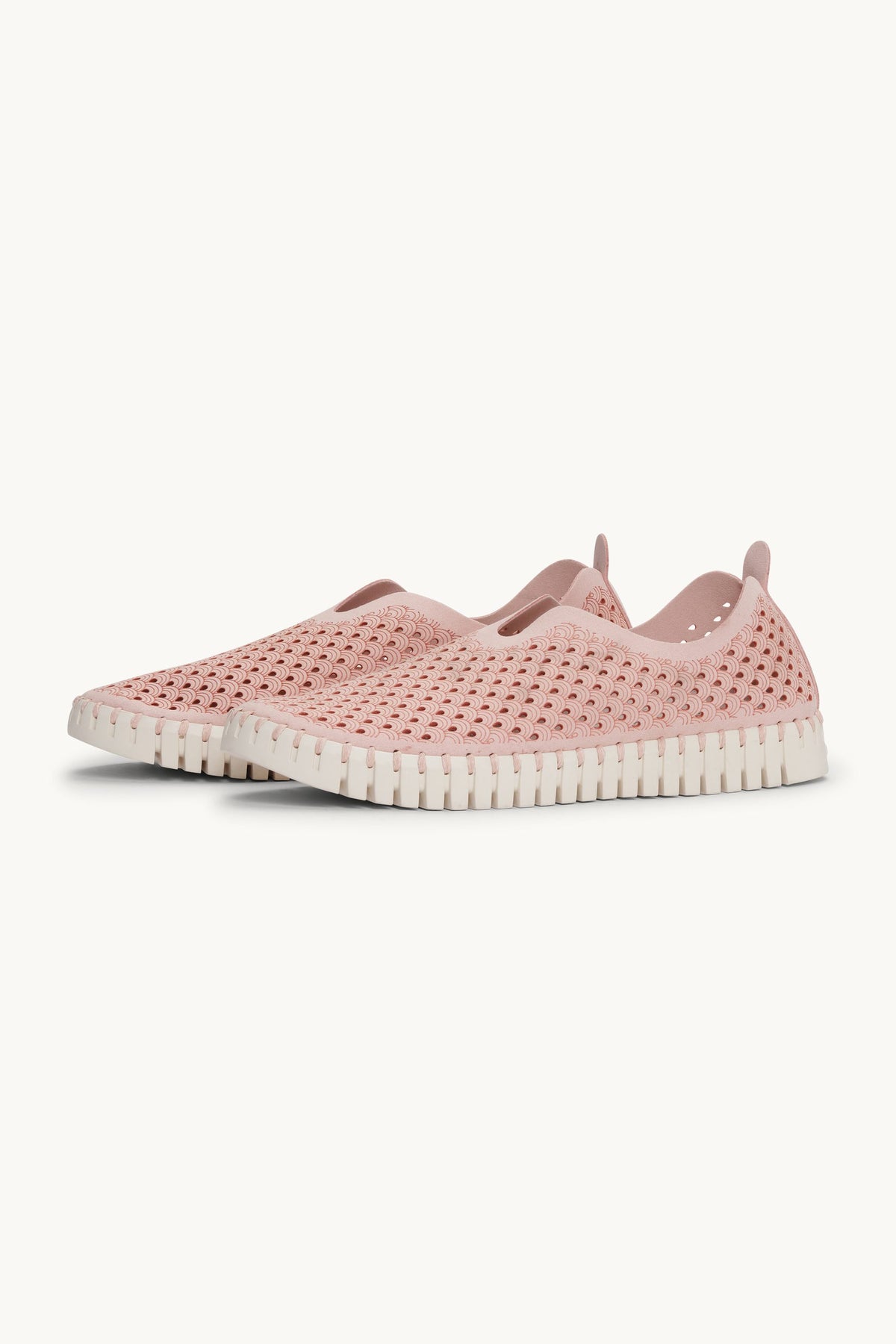 Laser-cut Slip-on Shoes on Flat Sole - Adobe Rose