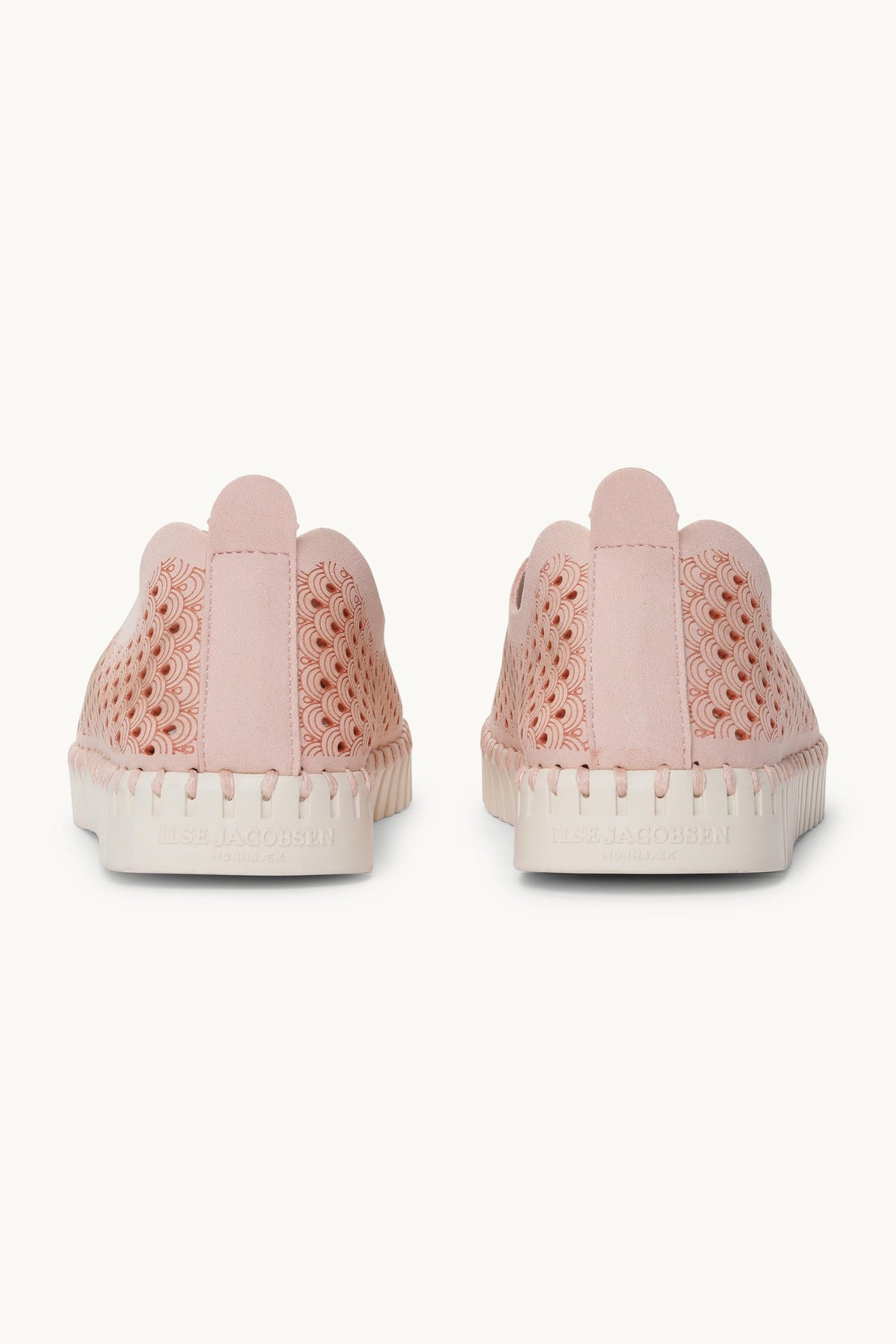 Laser-cut Slip-on Shoes on Flat Sole - Adobe Rose