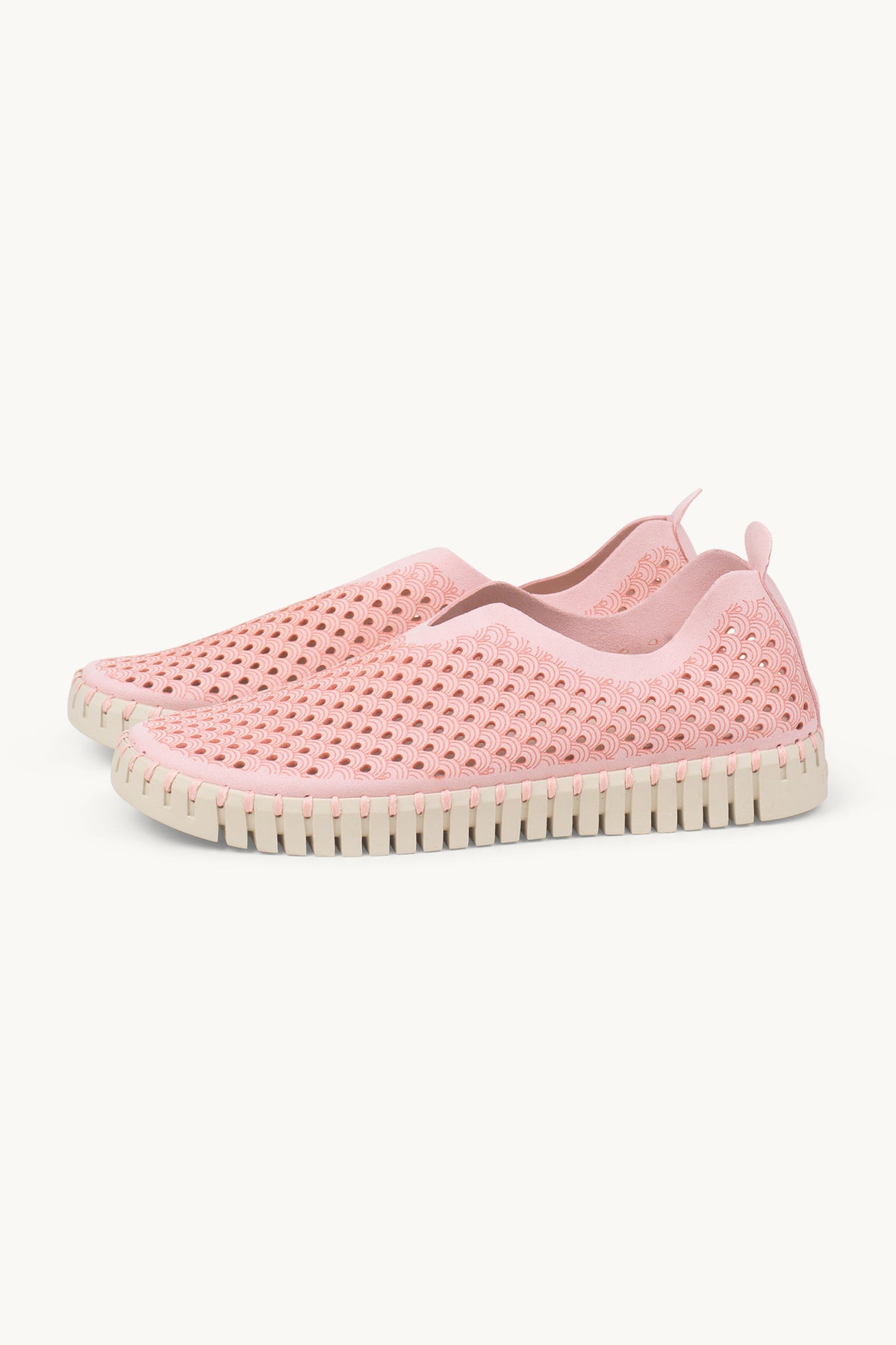 Laser-cut Slip-on Shoes on Flat Sole - Ballerina