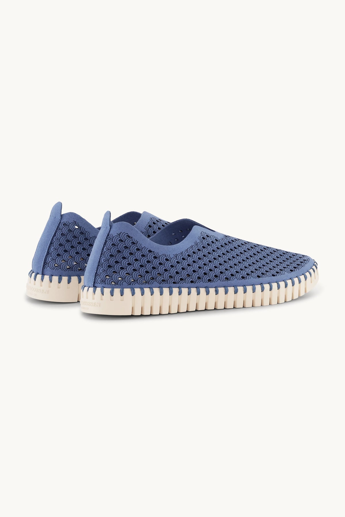 Laser-cut Slip-on Shoes on Flat Sole - Light Regatta