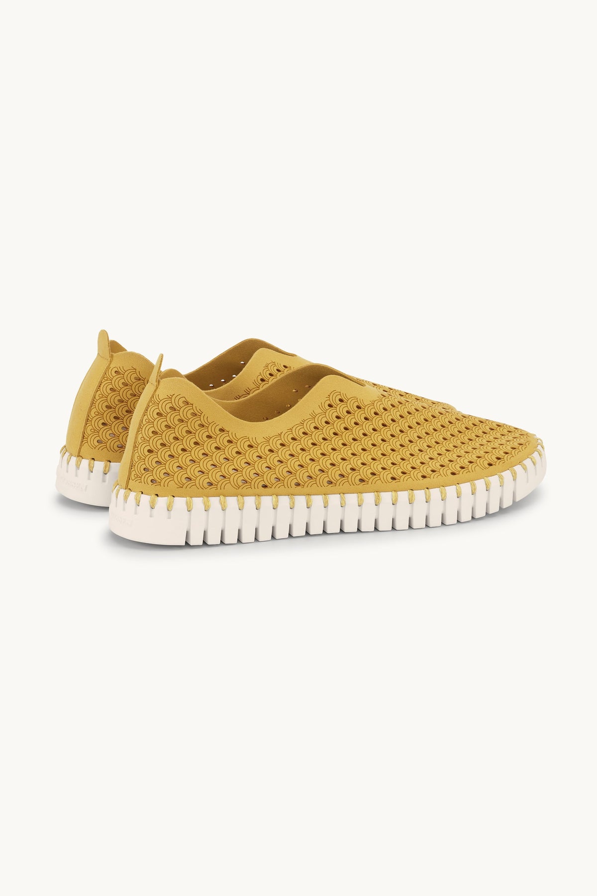 Laser-cut Slip-on Shoes on Flat Sole - Golden Rod