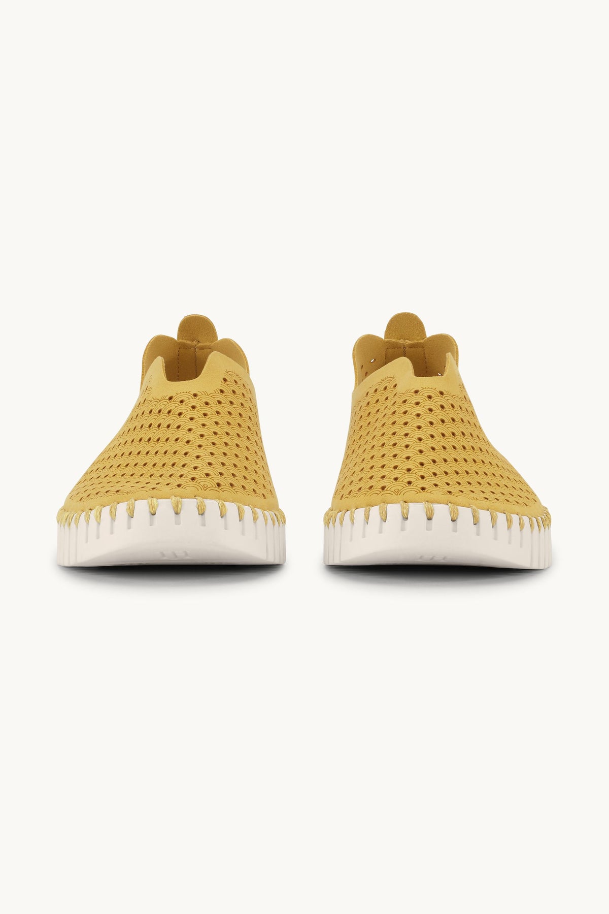 Laser-cut Slip-on Shoes on Flat Sole - Golden Rod