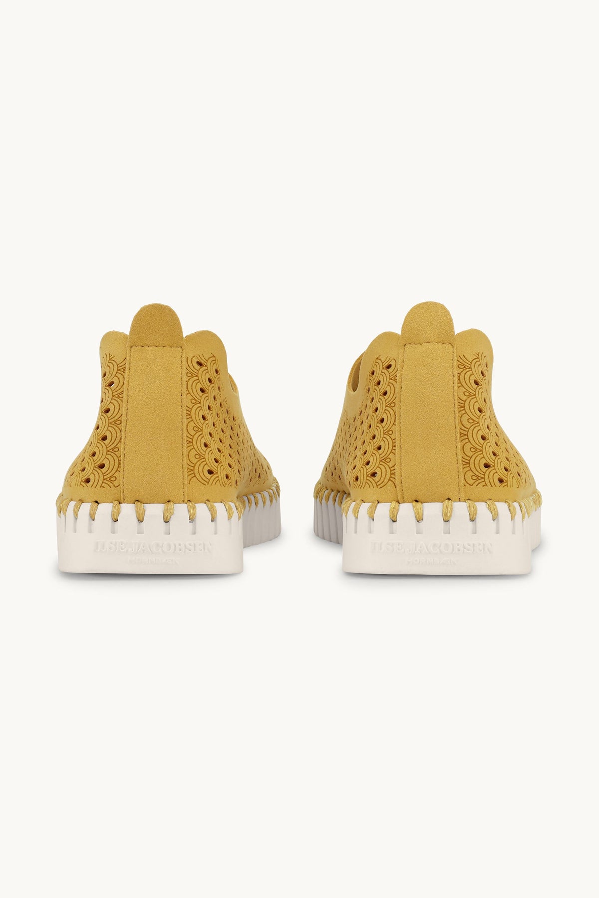 Laser-cut Slip-on Shoes on Flat Sole - Golden Rod