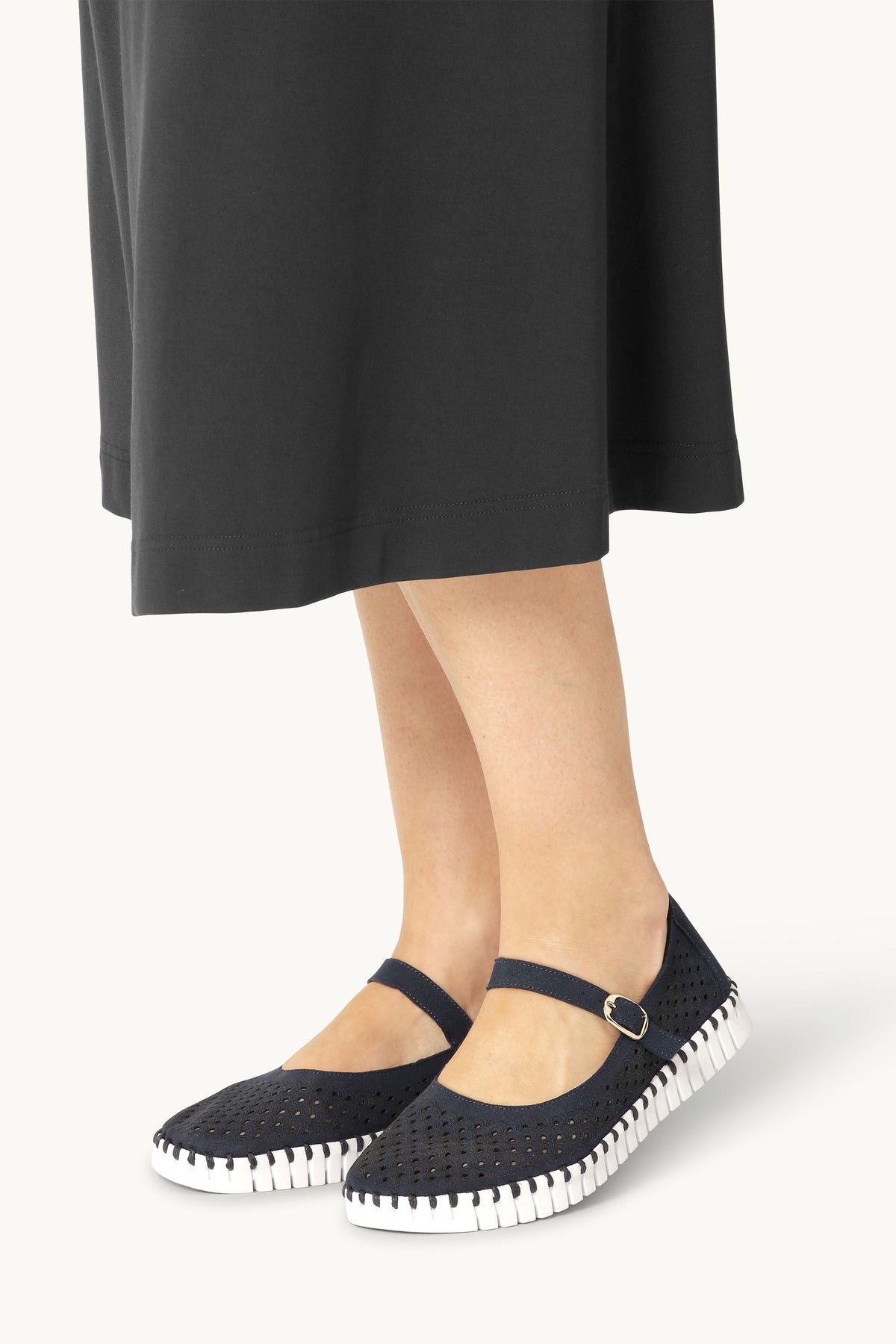 Tulip Ballerina - Dark Indigo White