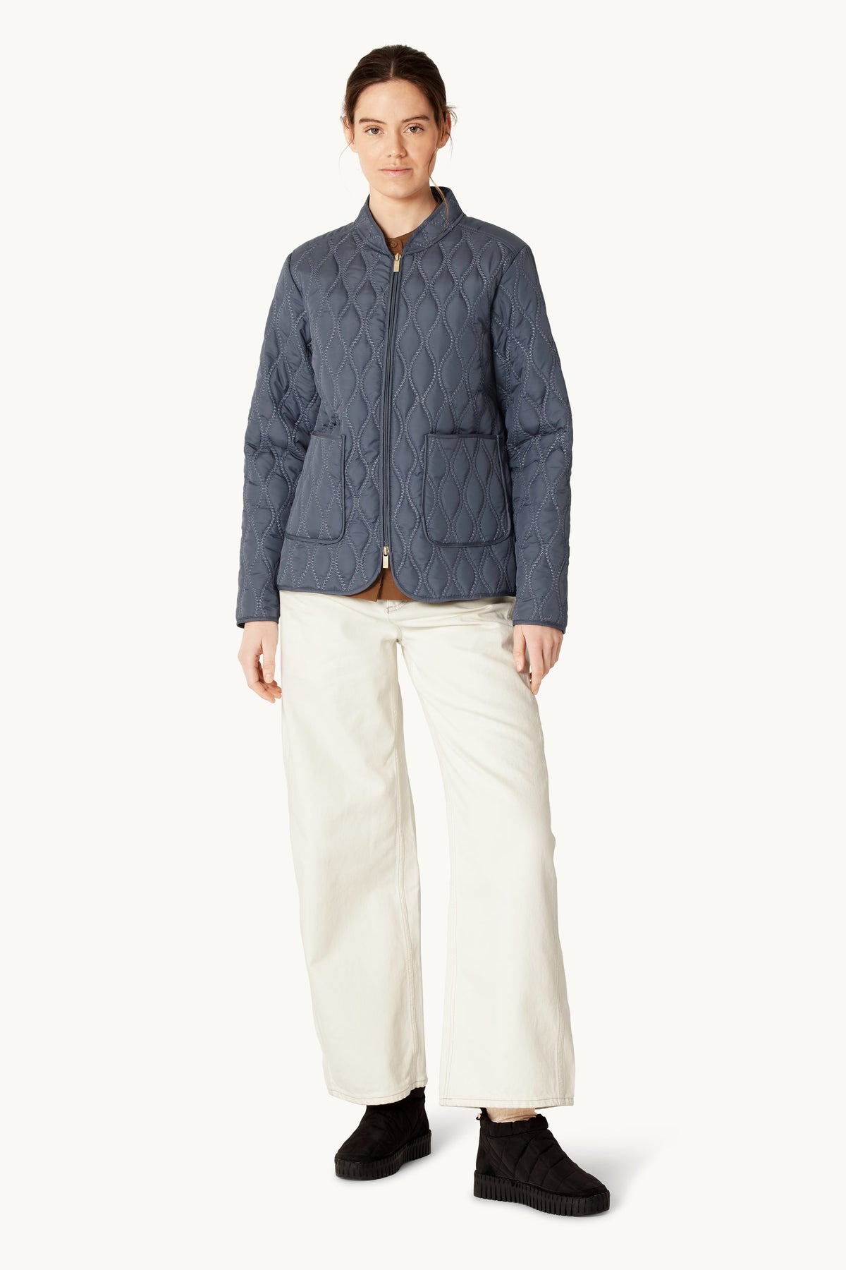 Short Quilt Jacket - Ombre Blue