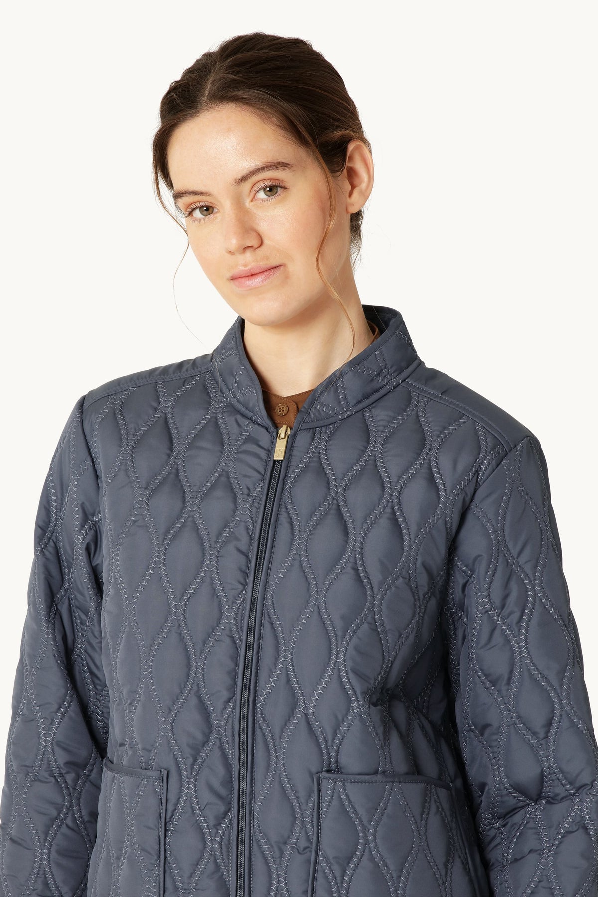 Short Quilt Jacket - Ombre Blue