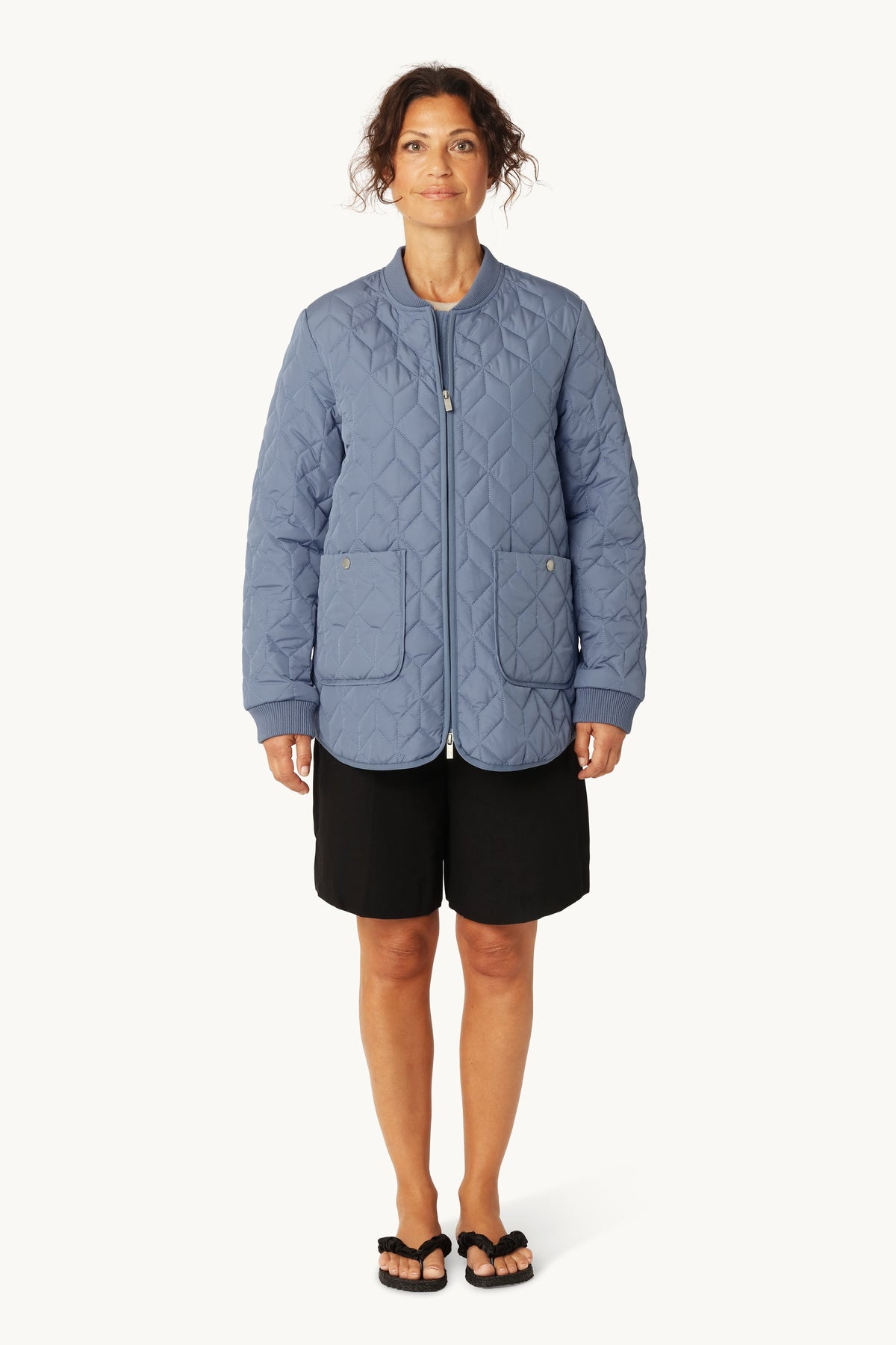 Quilt Jacket - Grey Blue
