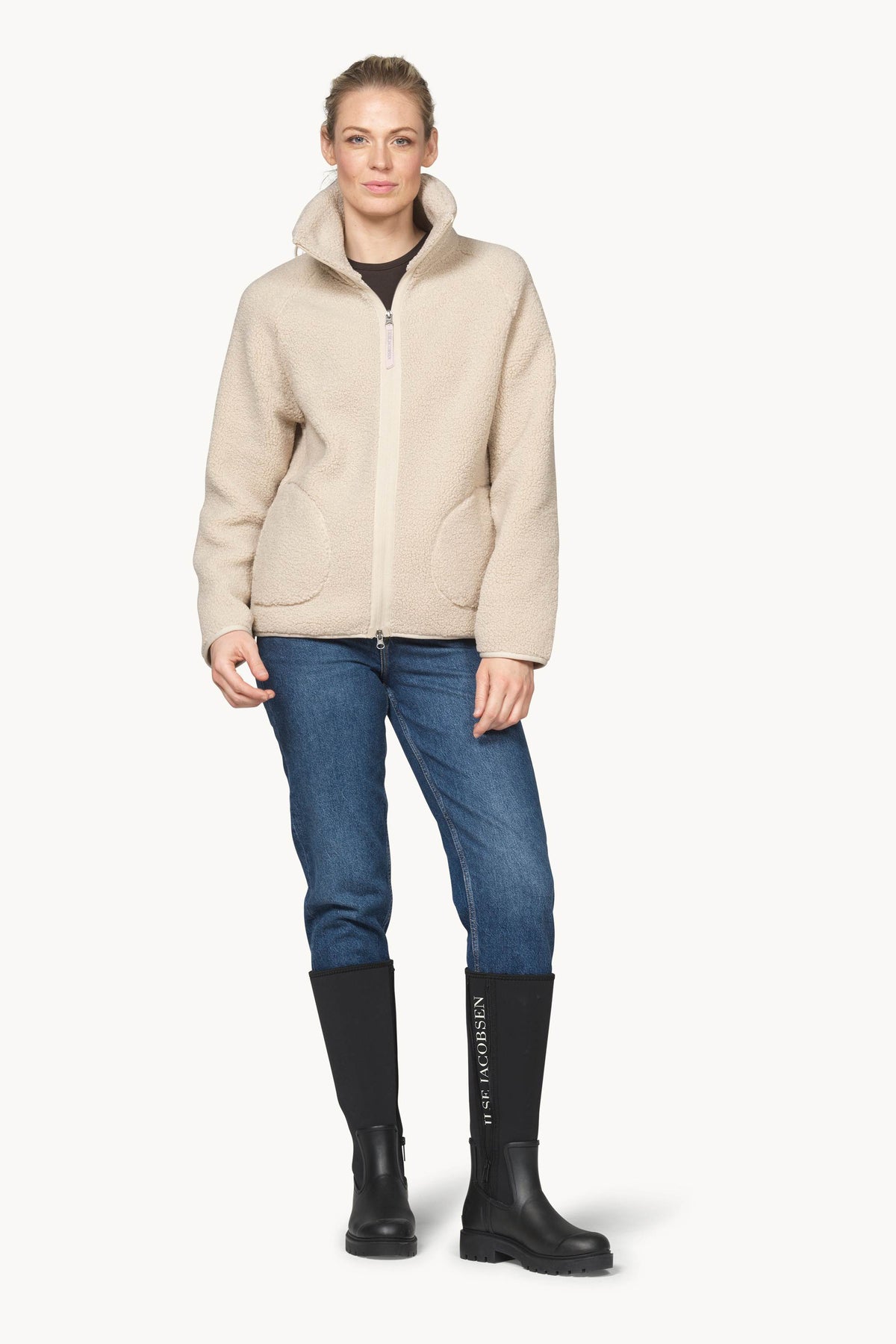 Short Soft Pile Jacket with Zipper - Kit