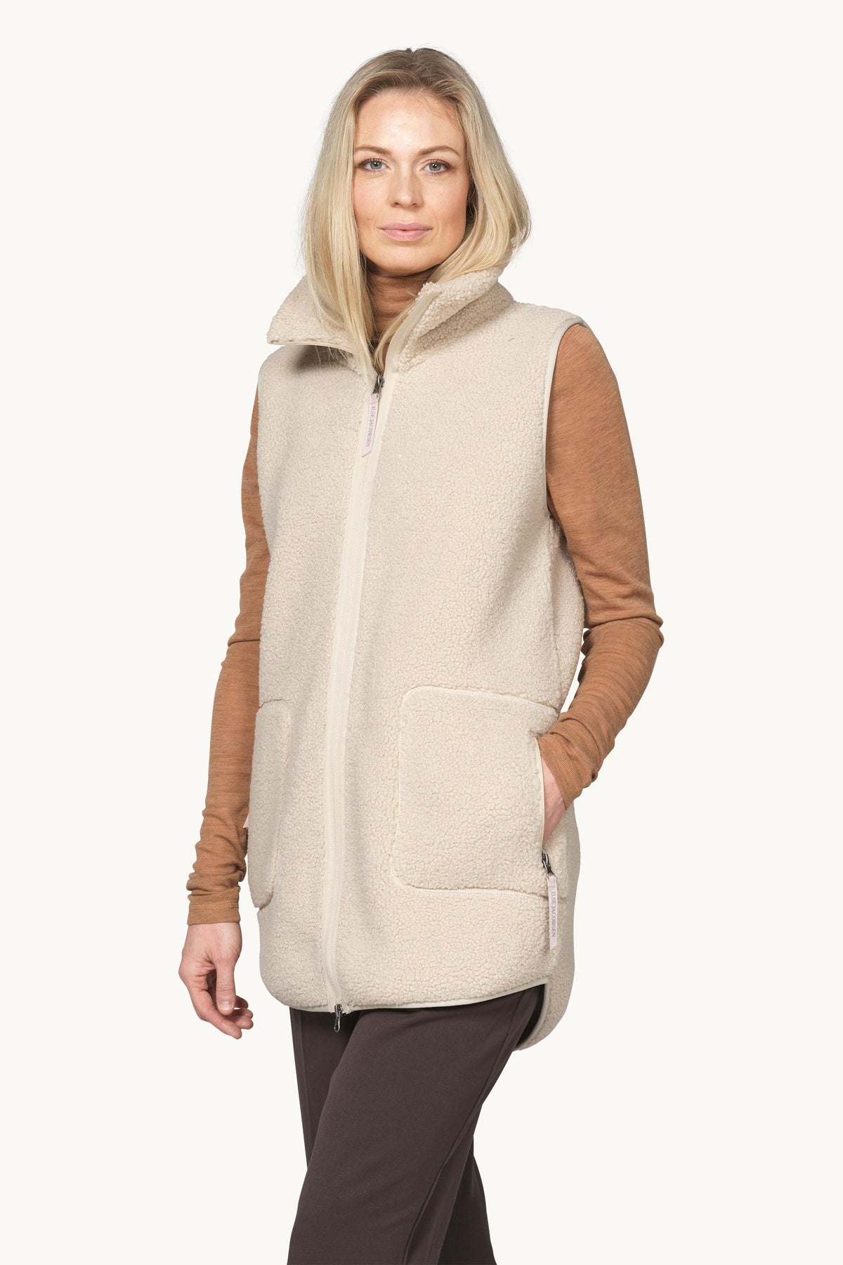 Long Soft Pile Vest with Zipper - Kit