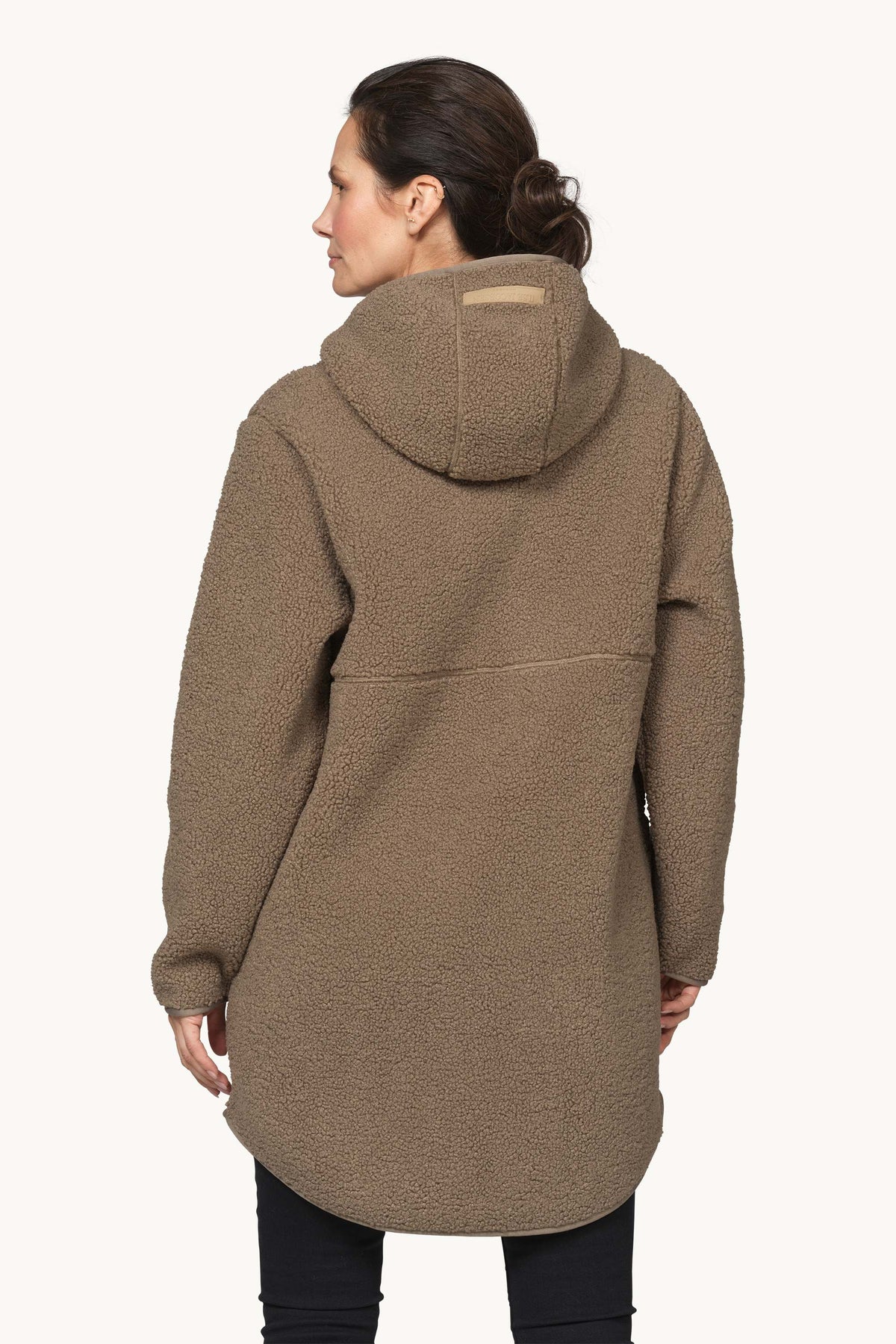 Soft Pile Jacket with Hood - Greige