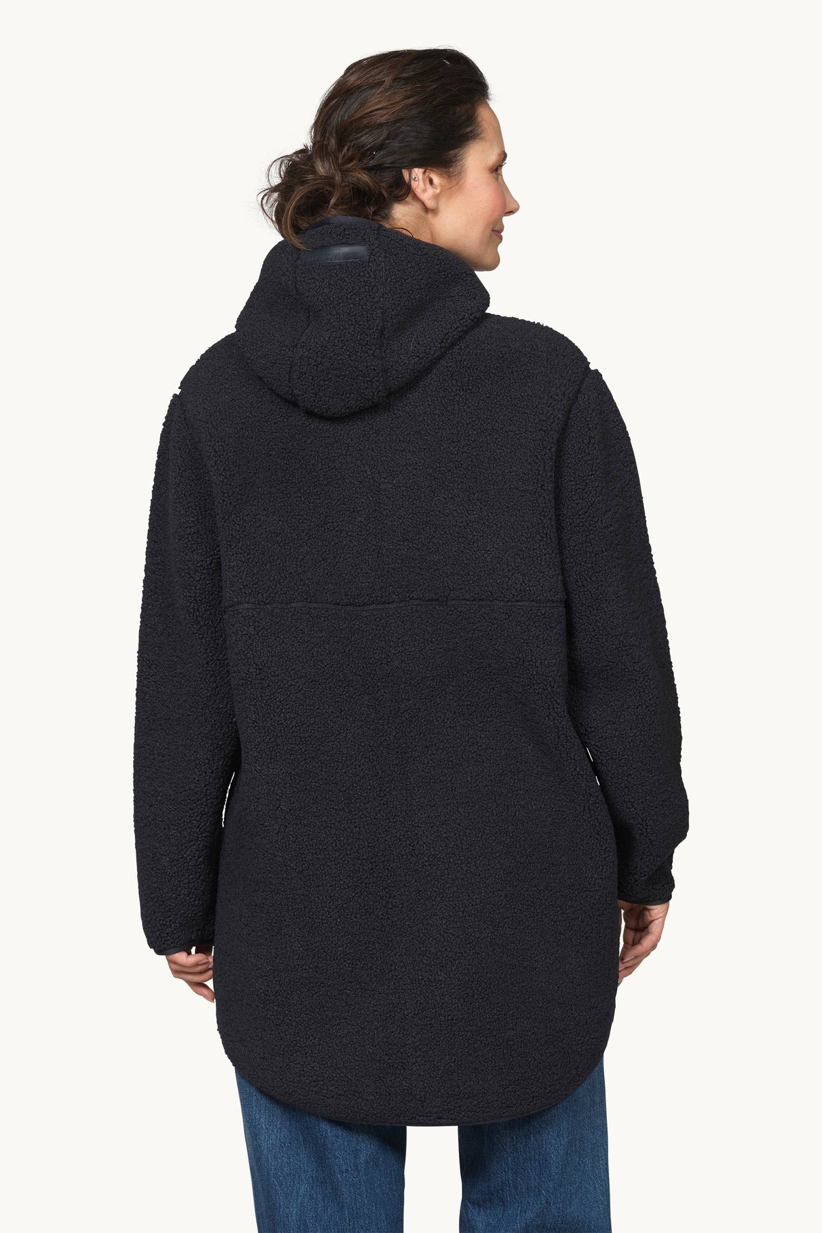 Soft Pile Jacket with Hood - Dark Indigo