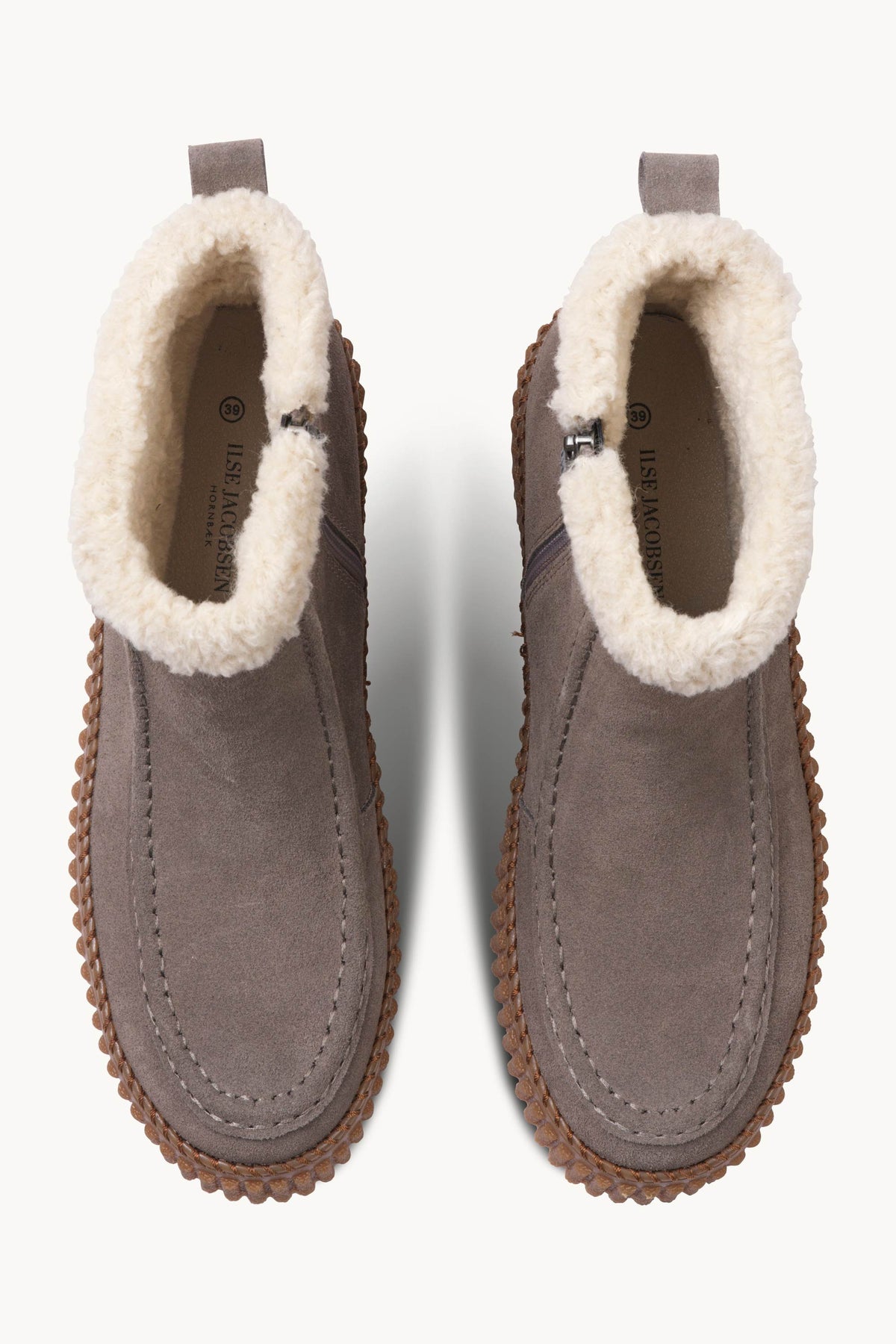 Suede Boots With Shearling - Falcon Clay
