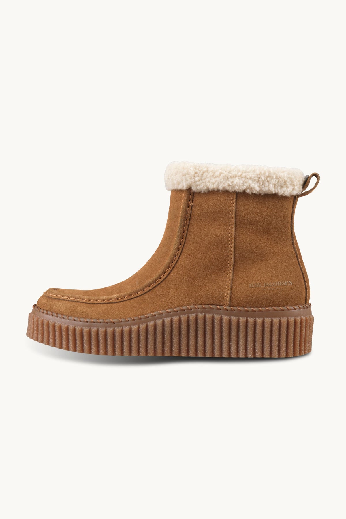 Suede Boots With Shearling - Cashew Clay