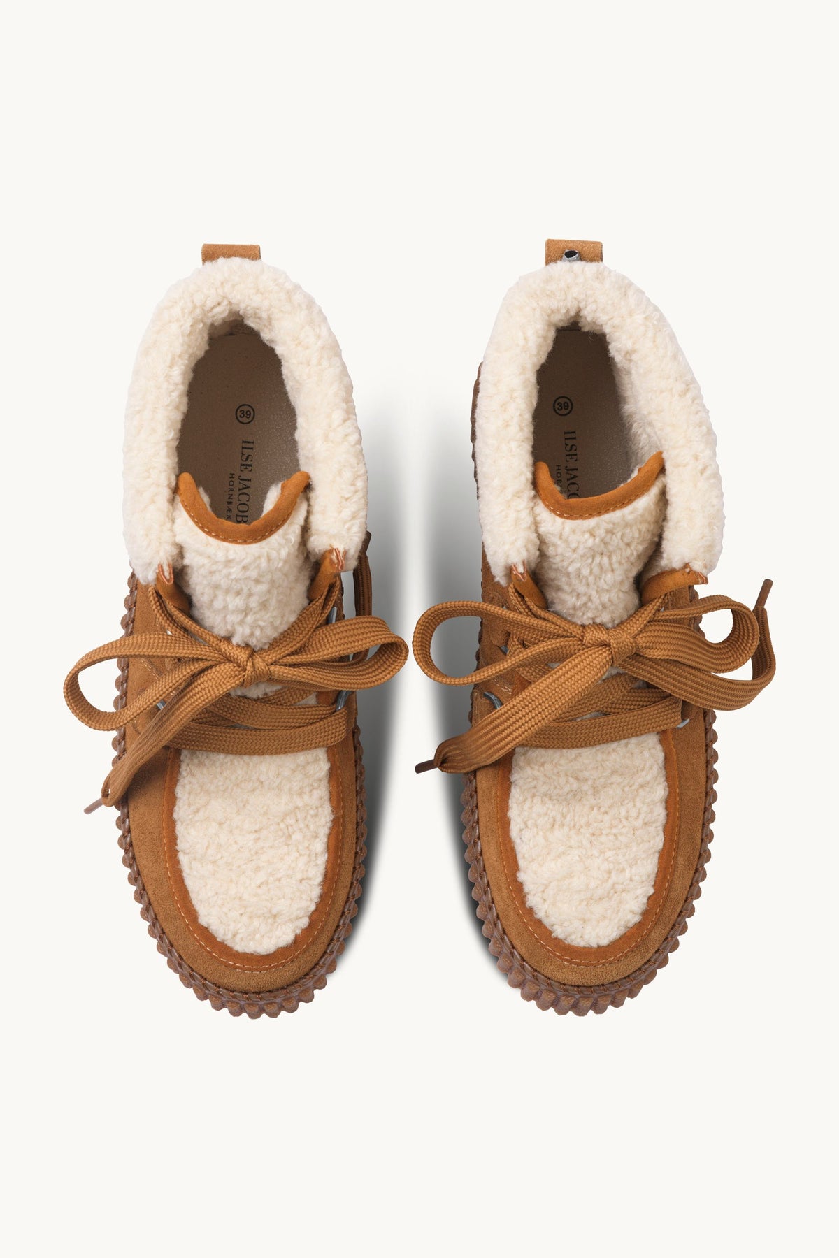Suede Boots With Shoelaces - Cashew Clay