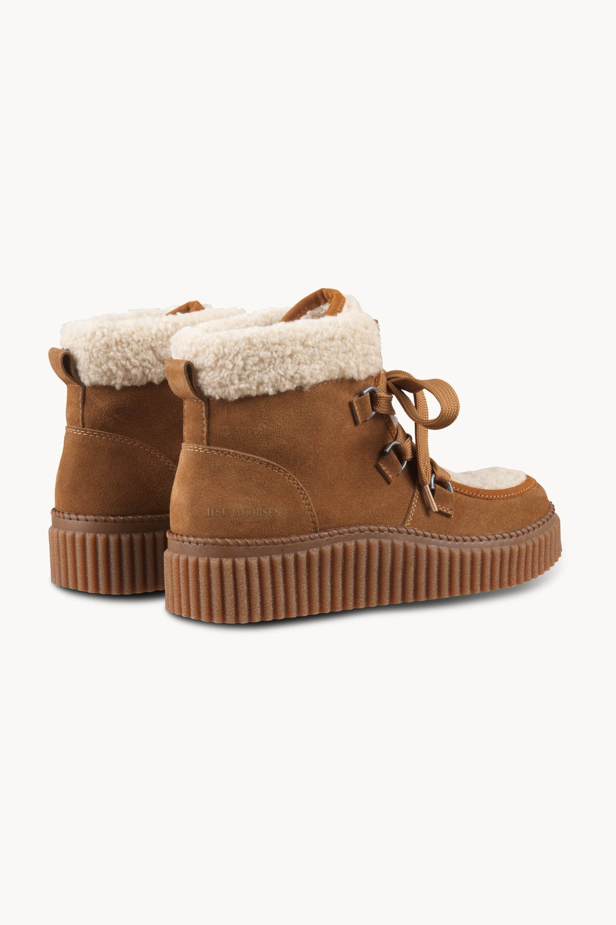 Suede Boots With Shoelaces - Cashew Clay