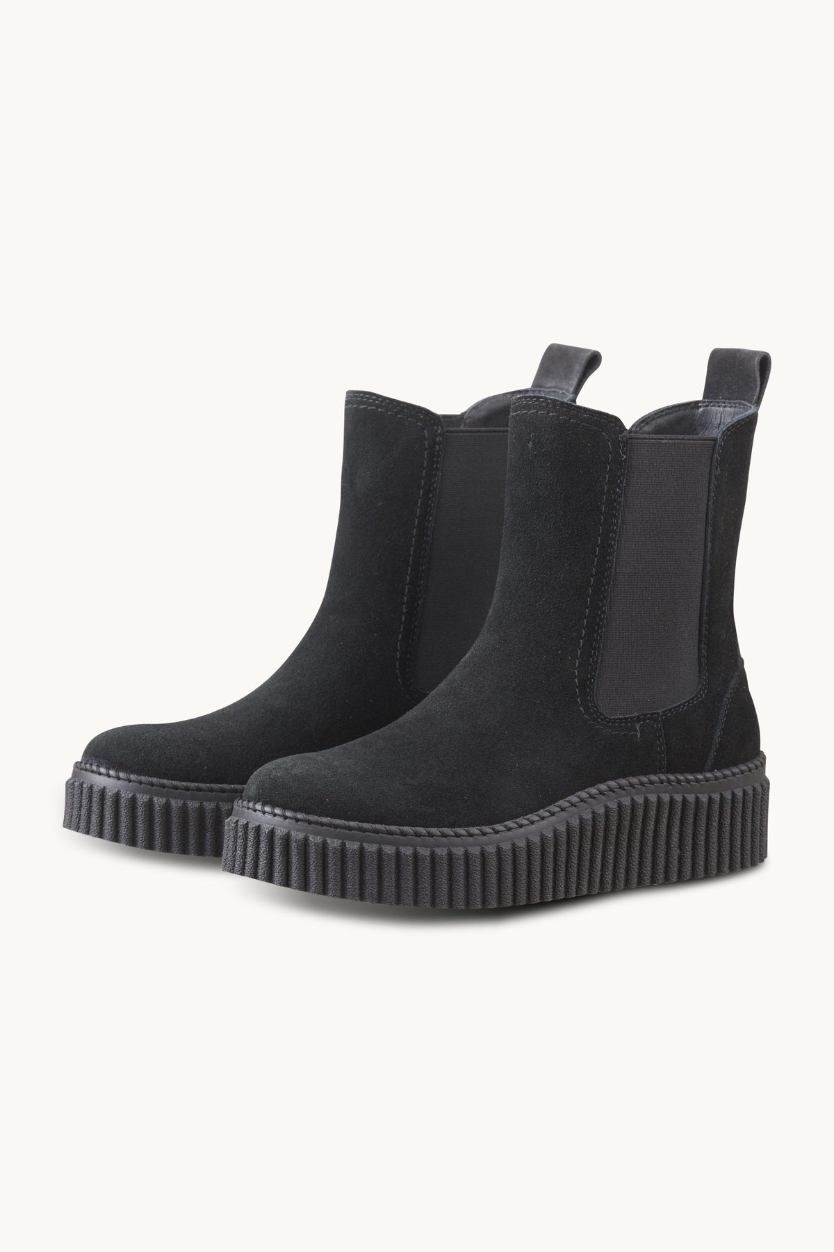 Suede Chelsea Boots - Black Black